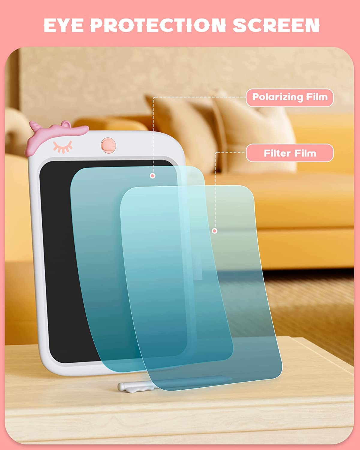 Foto 7 | Tableta De Escritura Lcd Bravokids De 10 Pulgadas Para Niños Unicorn - Venta Internacional.