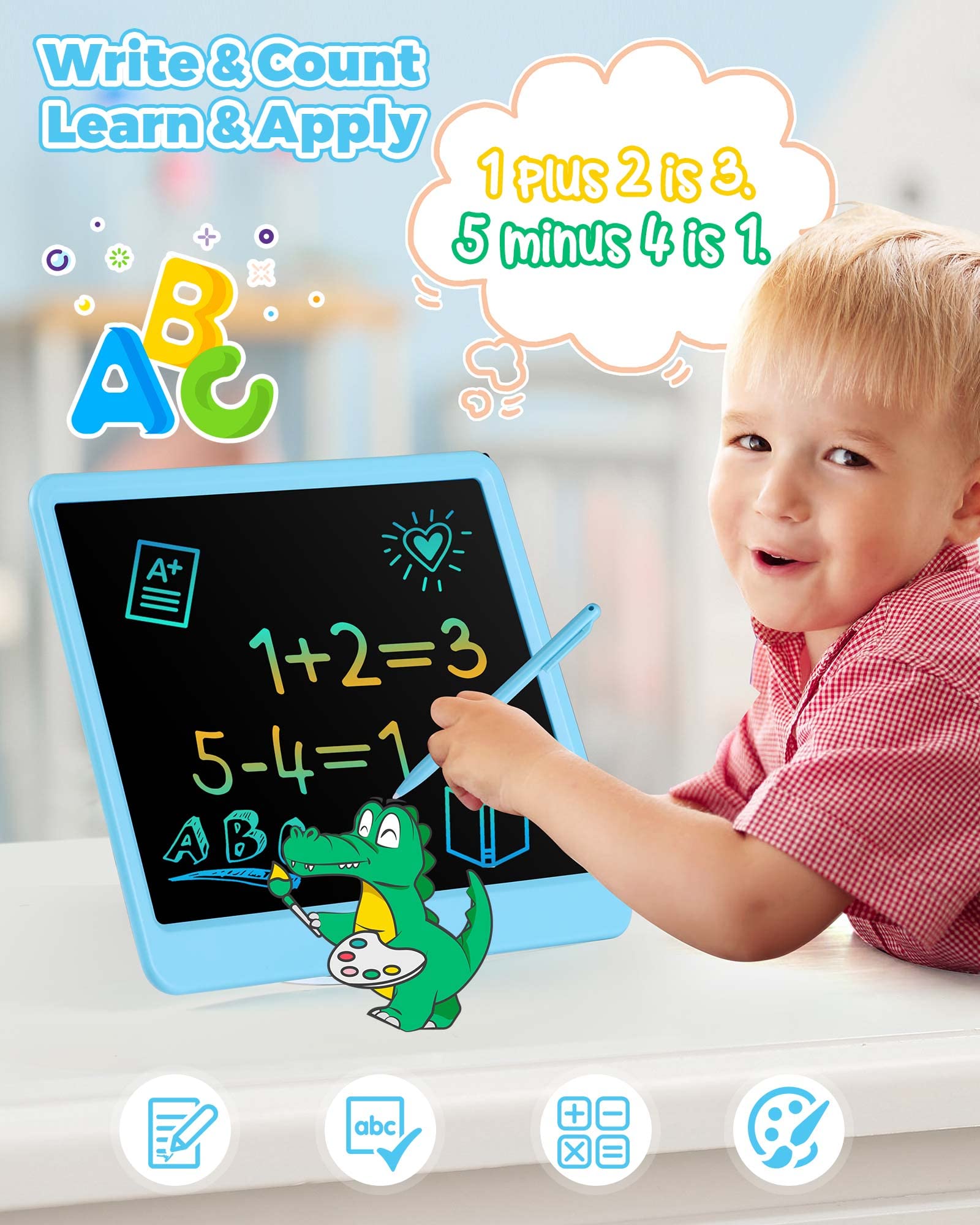 Foto 4 pulgar | Tableta De Escritura Lcd Kokodi De 12 Pulgadas Con Lápiz Capacitivo Antipérdida, Color Azul - Venta Internacional.