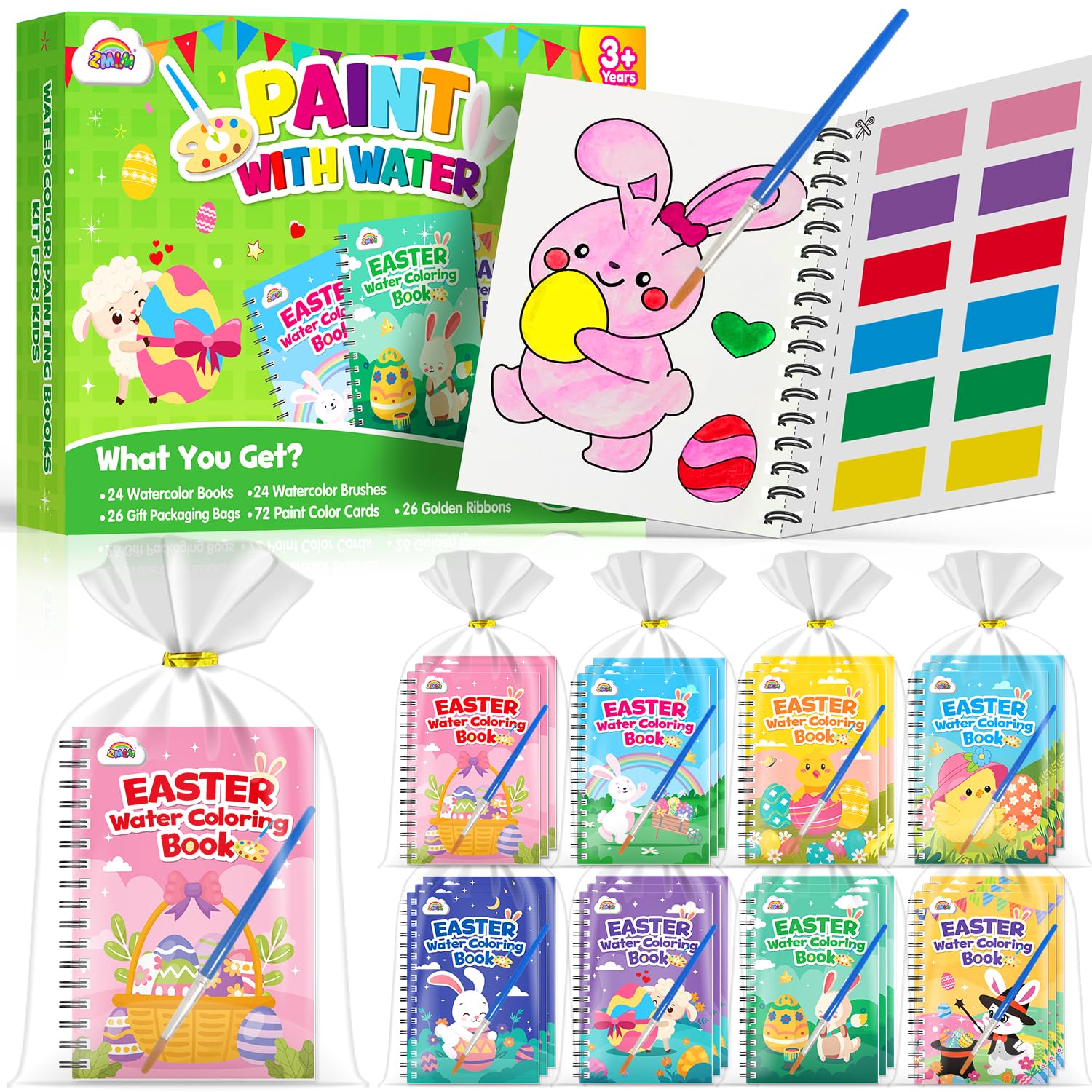 Libro Para Colorear Zmlm 24 Water For Kids, Regalos Para Fiestas De Pascua - Venta Internacional.