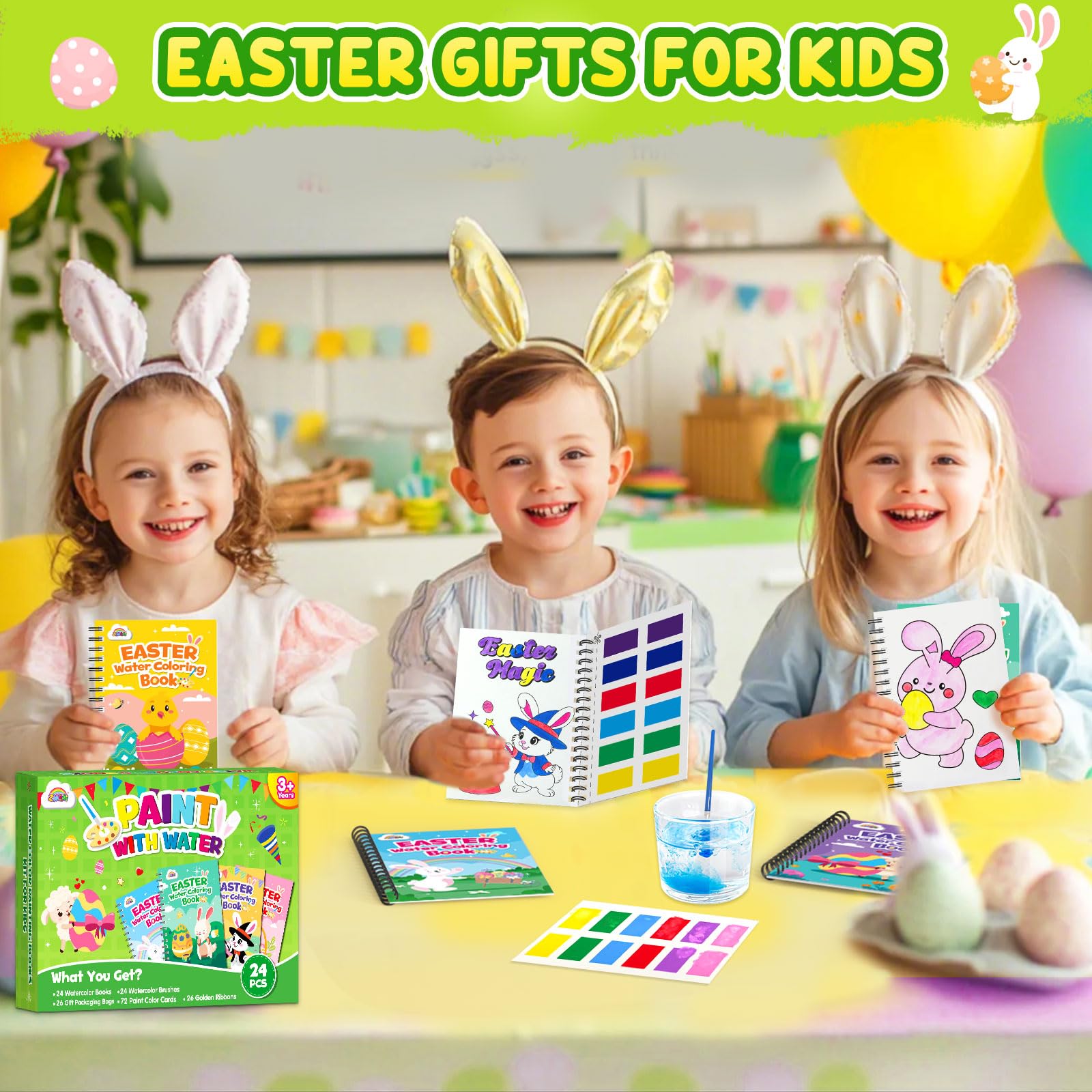 Foto 5 | Libro Para Colorear Zmlm 24 Water For Kids, Regalos Para Fiestas De Pascua - Venta Internacional.