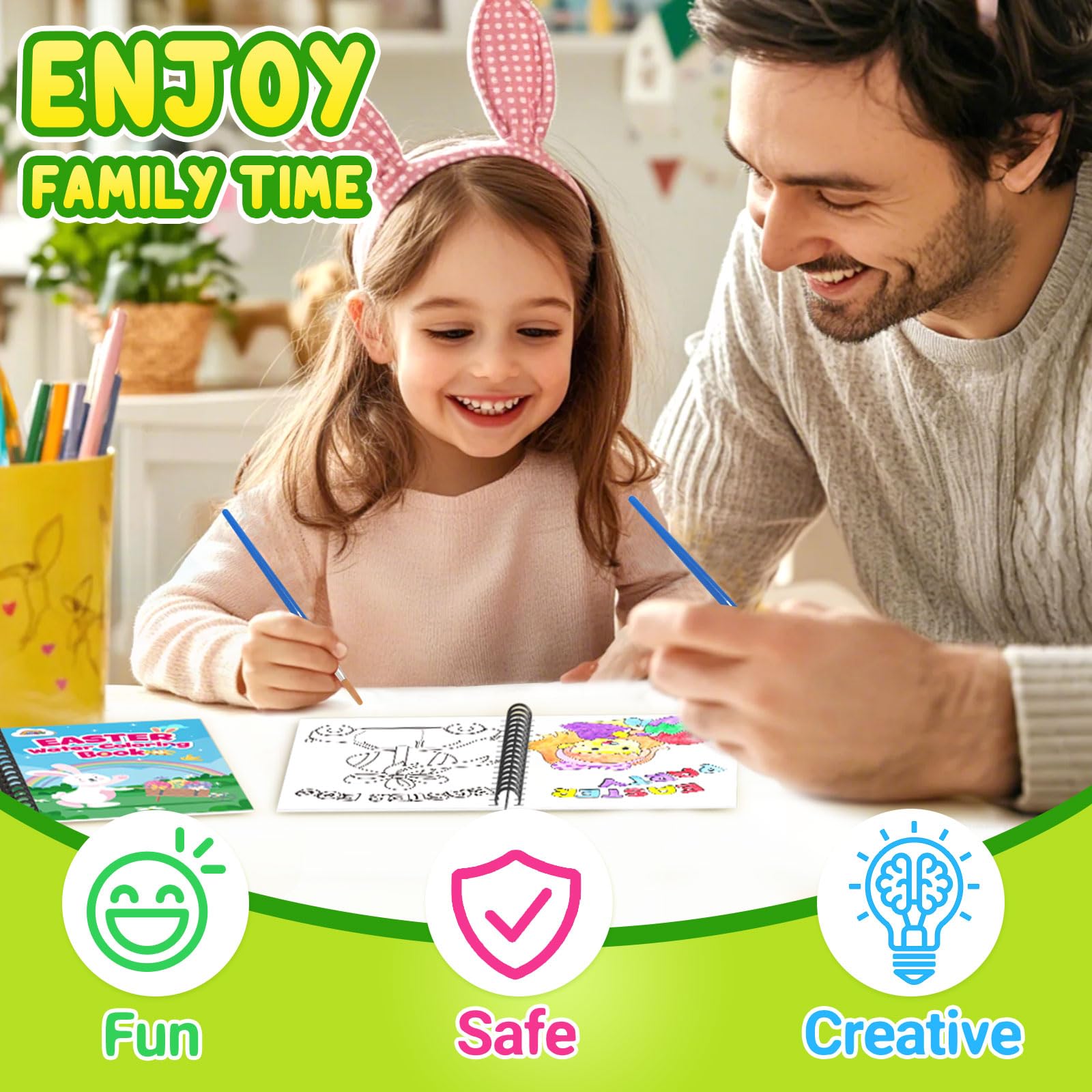 Foto 8 pulgar | Libro Para Colorear Zmlm 24 Water For Kids, Regalos Para Fiestas De Pascua - Venta Internacional.