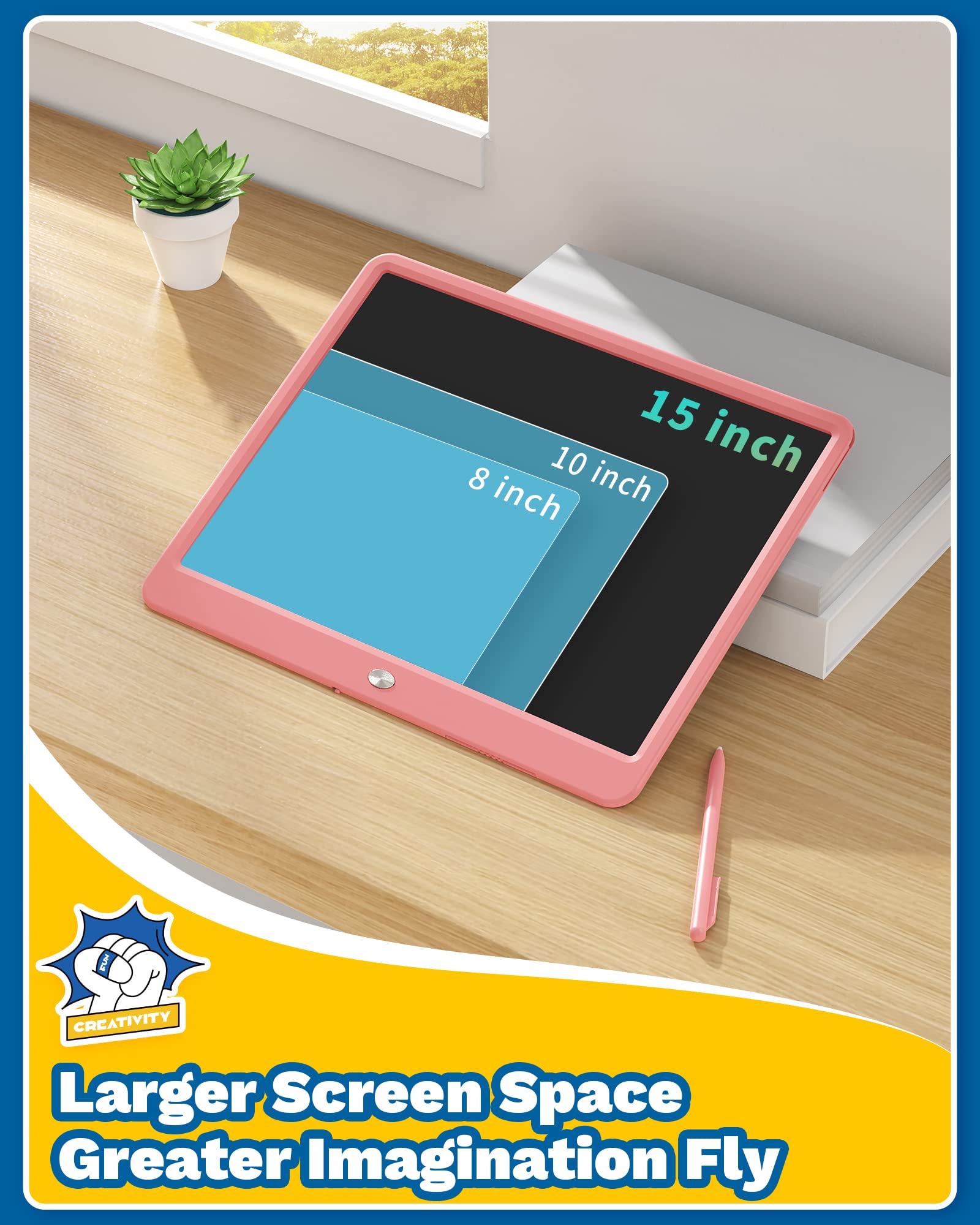 Foto 3 pulgar | Tableta De Escritura Lcd Tekfun De 15 Pulgadas Para Niños De 8 A 10 Años O Más (rosa) - Venta Internacional.