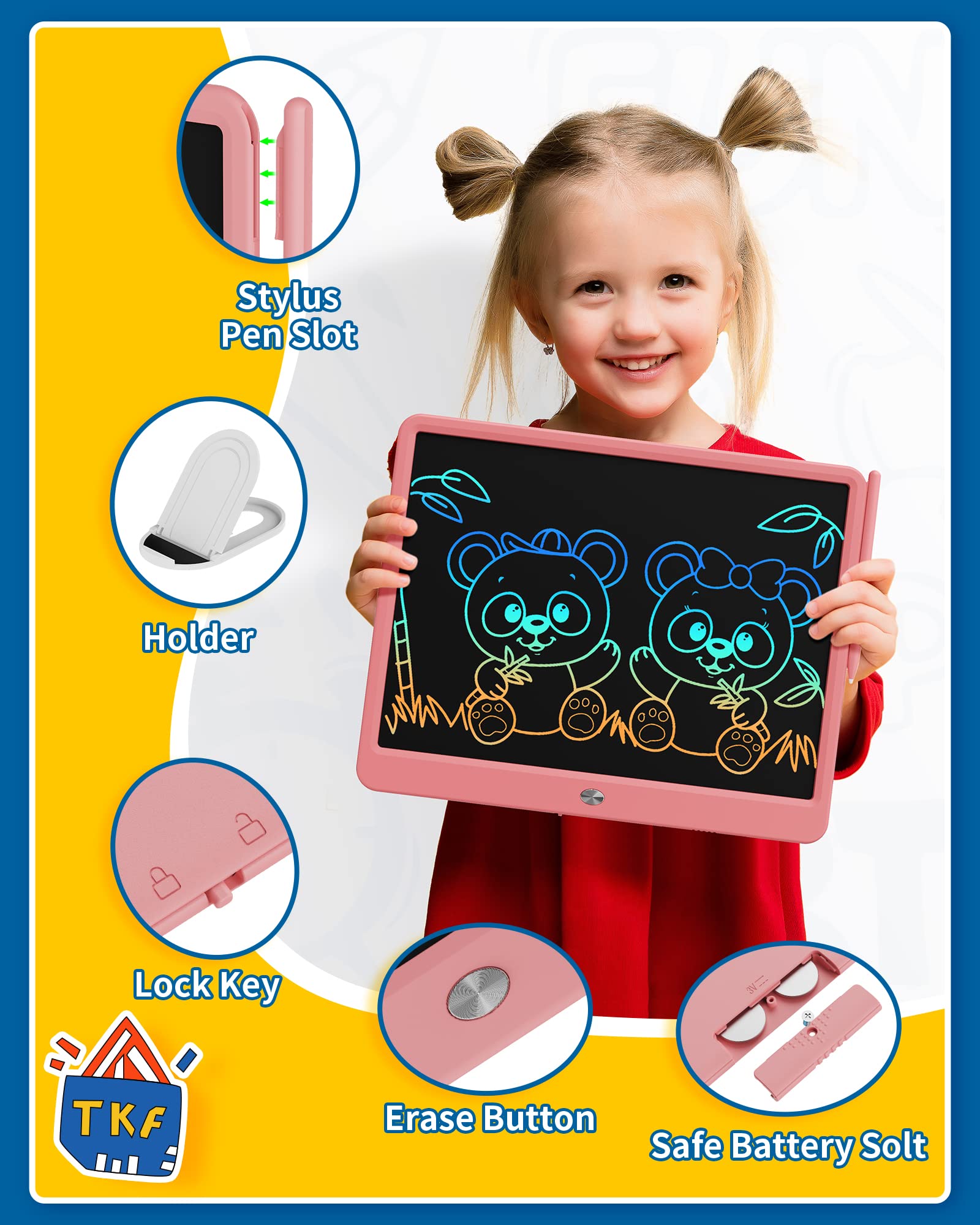 Foto 4 pulgar | Tableta De Escritura Lcd Tekfun De 15 Pulgadas Para Niños De 8 A 10 Años O Más (rosa) - Venta Internacional.