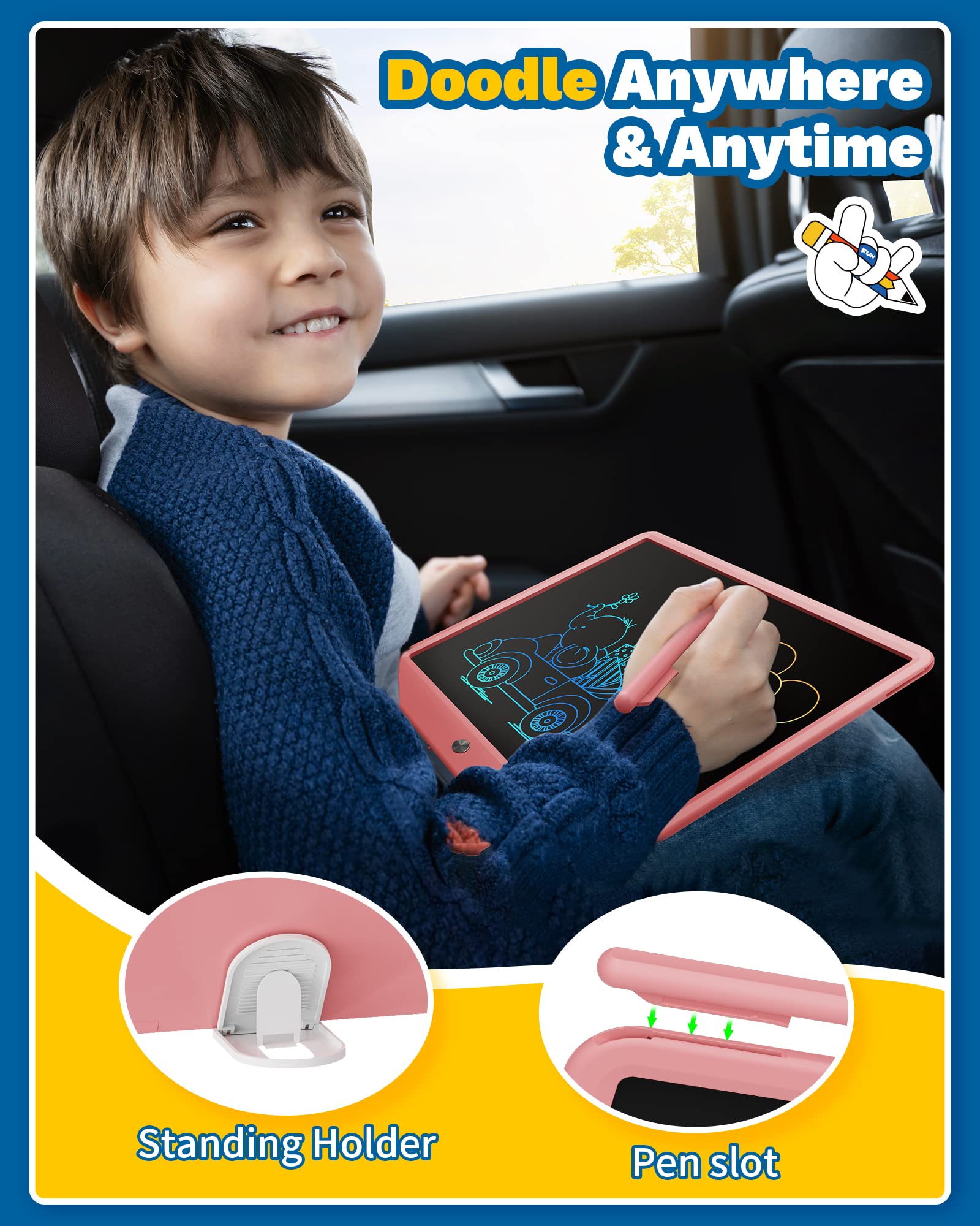 Foto 6 pulgar | Tableta De Escritura Lcd Tekfun De 15 Pulgadas Para Niños De 8 A 10 Años O Más (rosa) - Venta Internacional.