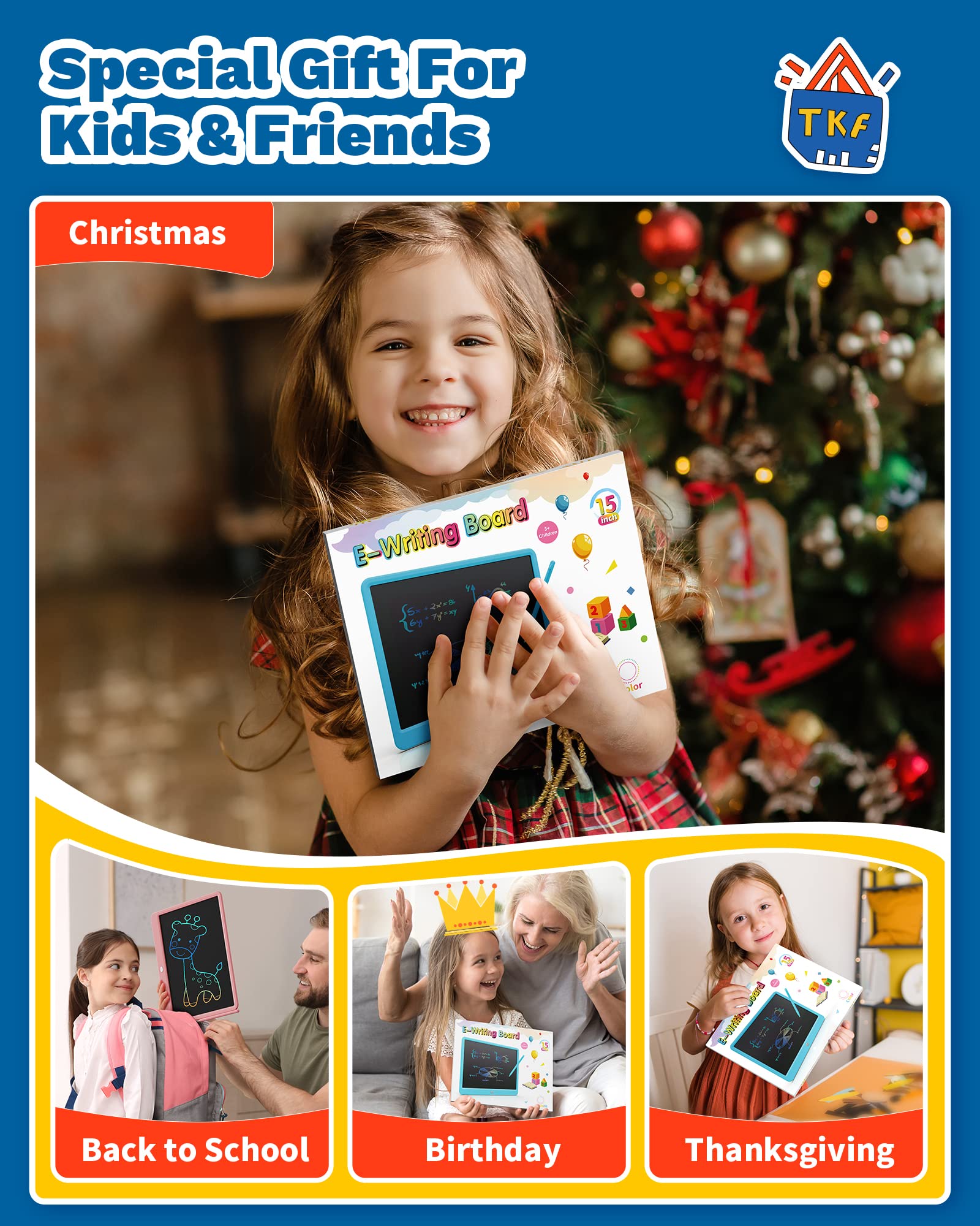 Foto 7 pulgar | Tableta De Escritura Lcd Tekfun De 15 Pulgadas Para Niños De 8 A 10 Años O Más (rosa) - Venta Internacional.