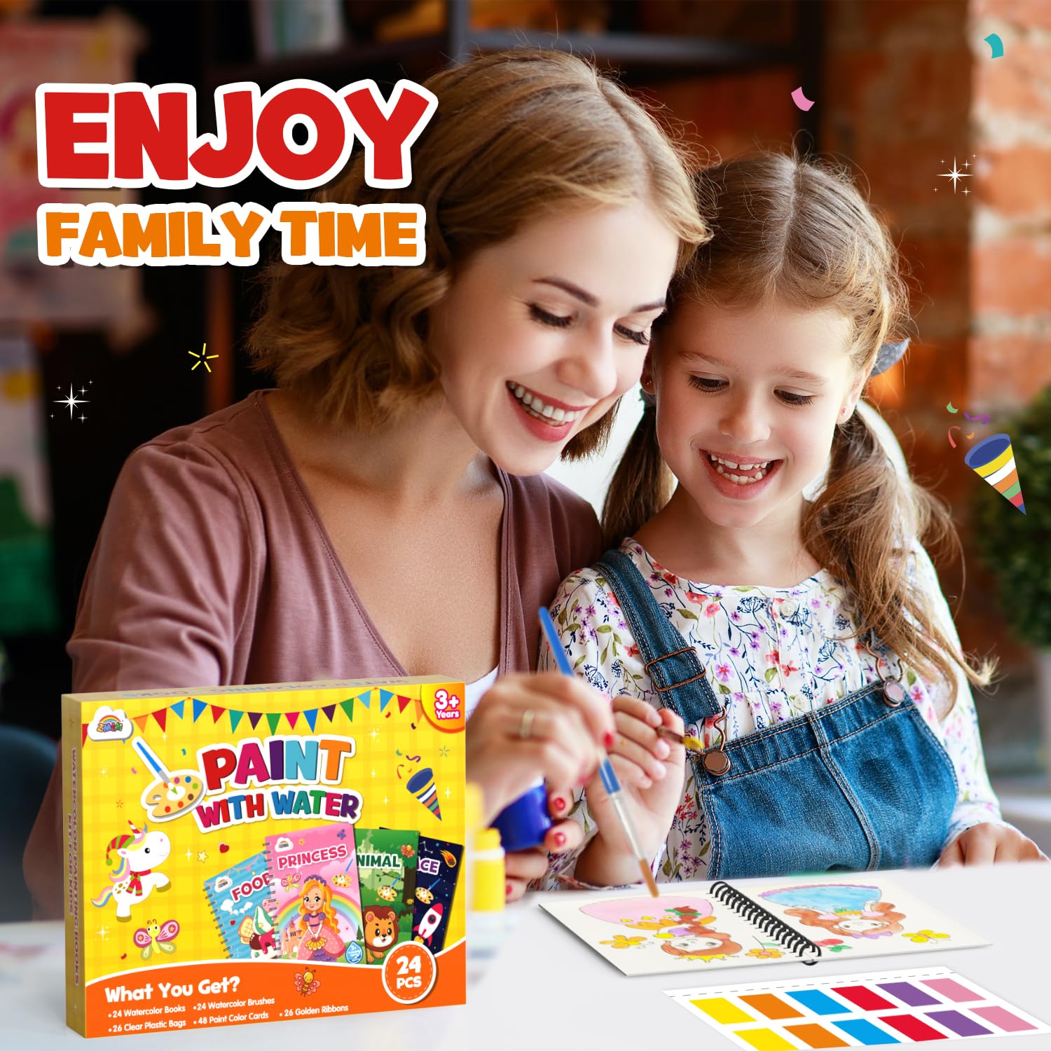 Foto 7 | Libro Para Colorear Zmlm 24 Water For Kids, Regalo De Fiesta Para Niños De 4 A 8 Años - Venta Internacional.