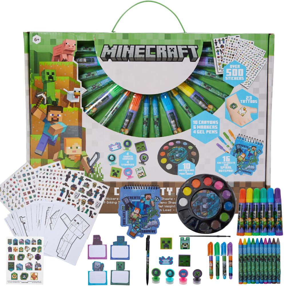 Foto 2 pulgar | Set De Arte Con Diseños Innovadores De Minecraft Con Pegatinas Y Tatuajes - Venta Internacional.