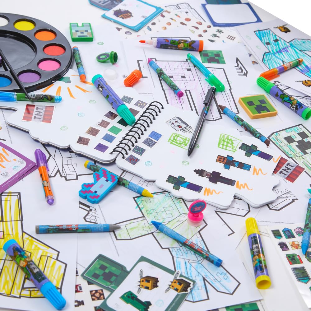 Foto 6 | Set De Arte Con Diseños Innovadores De Minecraft Con Pegatinas Y Tatuajes - Venta Internacional.