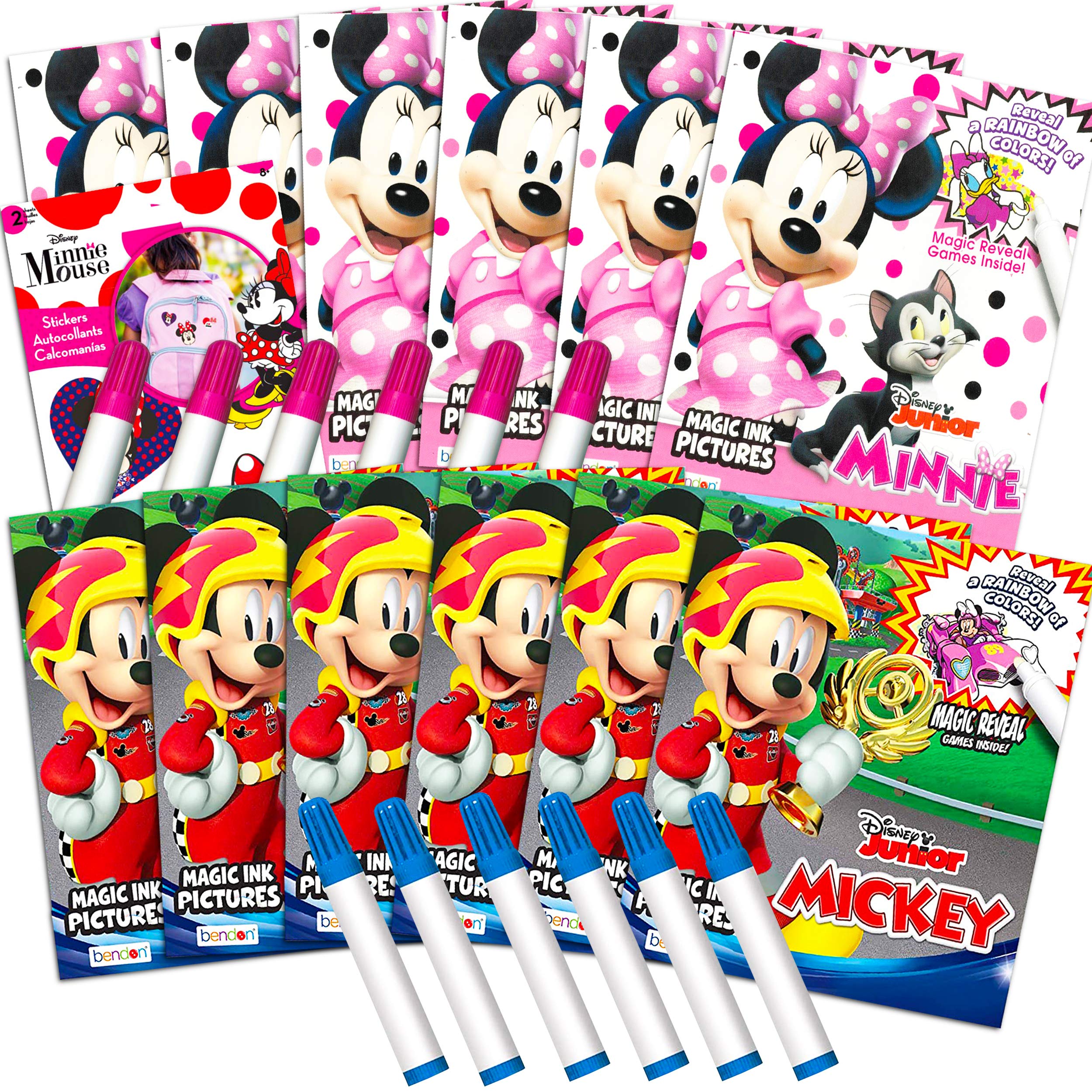 Foto 2 pulgar | Juego de Libros para Colorear Disney Minnie Mouse y Mickey Mouse 12 Piezas + Calcomanías - Venta Internacional
