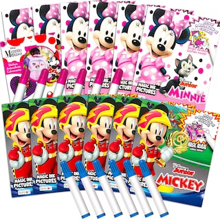 Foto 1 | Juego de Libros para Colorear Disney Minnie Mouse y Mickey Mouse 12 Piezas + Calcomanías - Venta Internacional