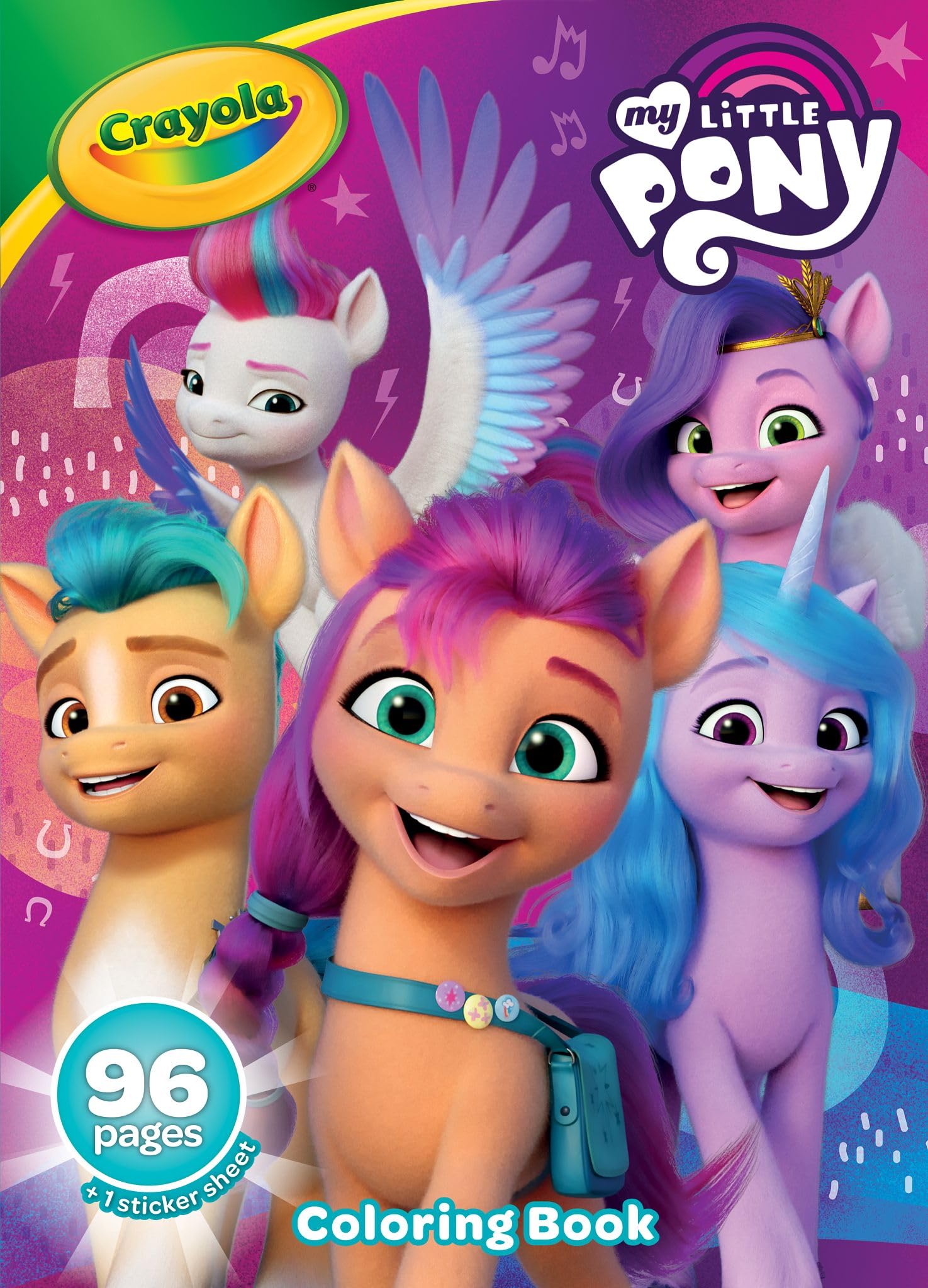 Foto 1 | Libro Para Colorear Crayola My Little Pony Con Pegatinas, 96 Páginas - Venta Internacional.