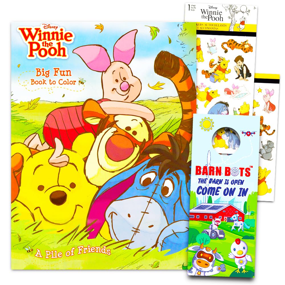 Foto 5 pulgar | Libro Para Colorear Disney Winnie The Pooh Con Pegatinas, 80 Páginas - Venta Internacional.