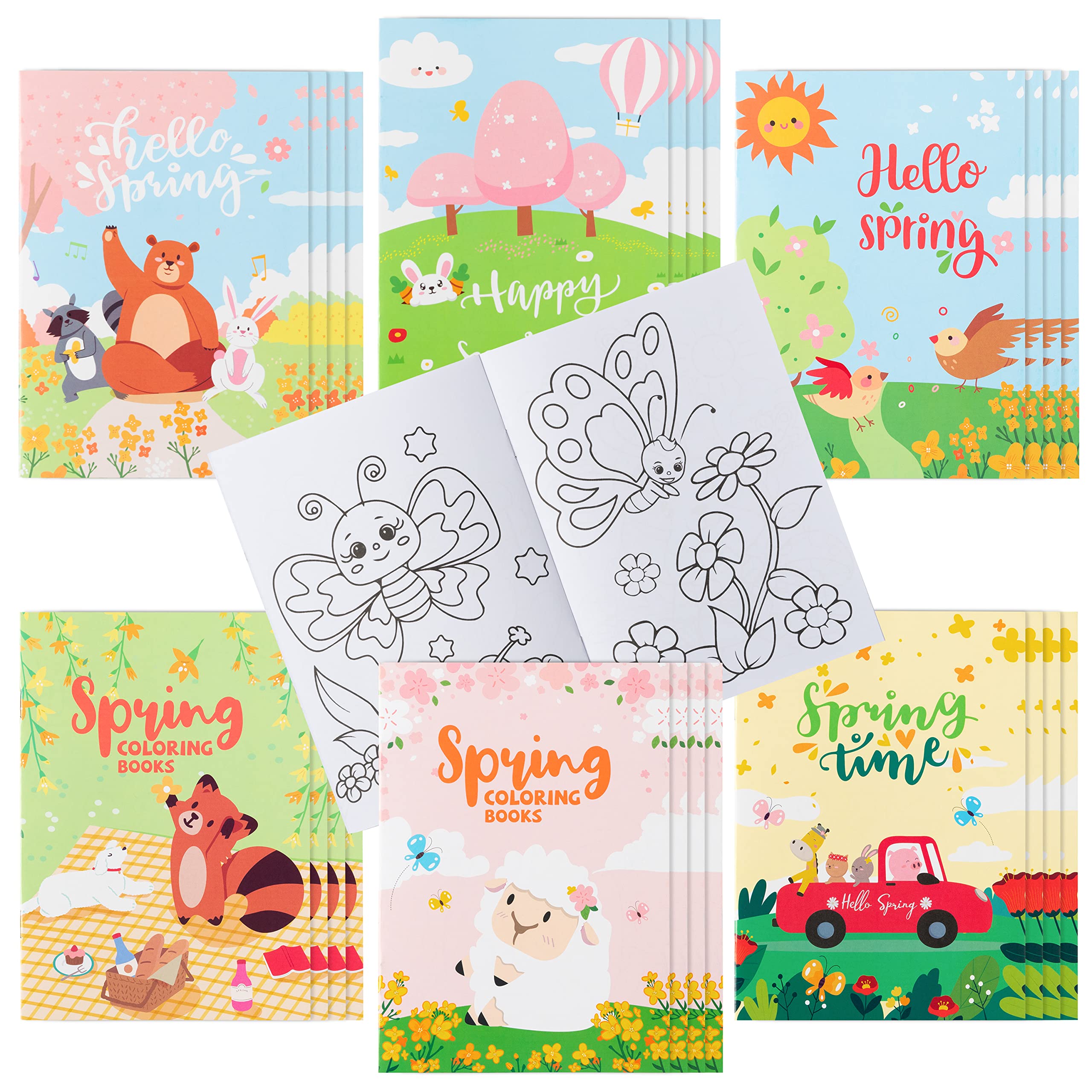 Foto 2 pulgar | Libros Para Colorear Watinc Spring Para Niños, 24 Unidades Con 6 Fundas - Venta Internacional.