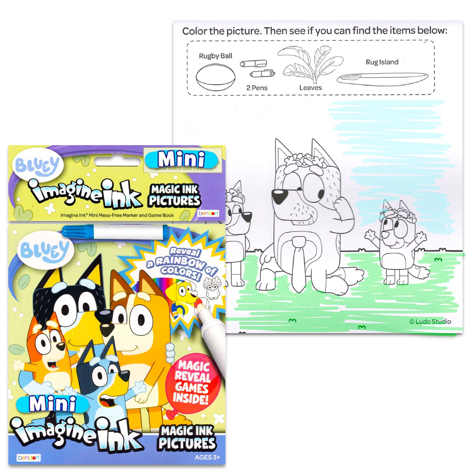 Foto 3 pulgar | Set De Libros Para Colorear Disney Bluey Magic Ink Kids Con Pegatinas - Venta Internacional.