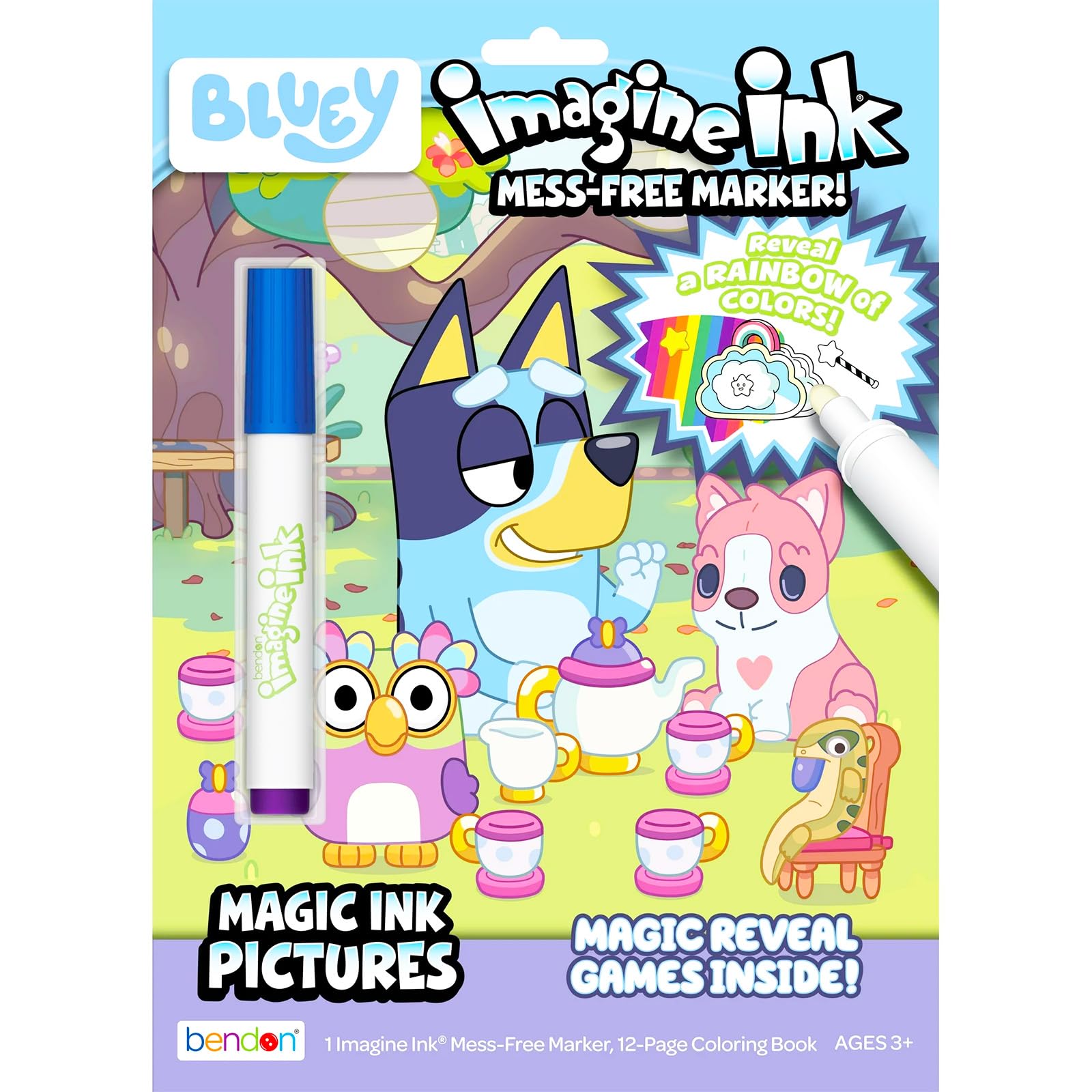 Foto 4 pulgar | Set De Libros Para Colorear Disney Bluey Magic Ink Kids Con Pegatinas - Venta Internacional.