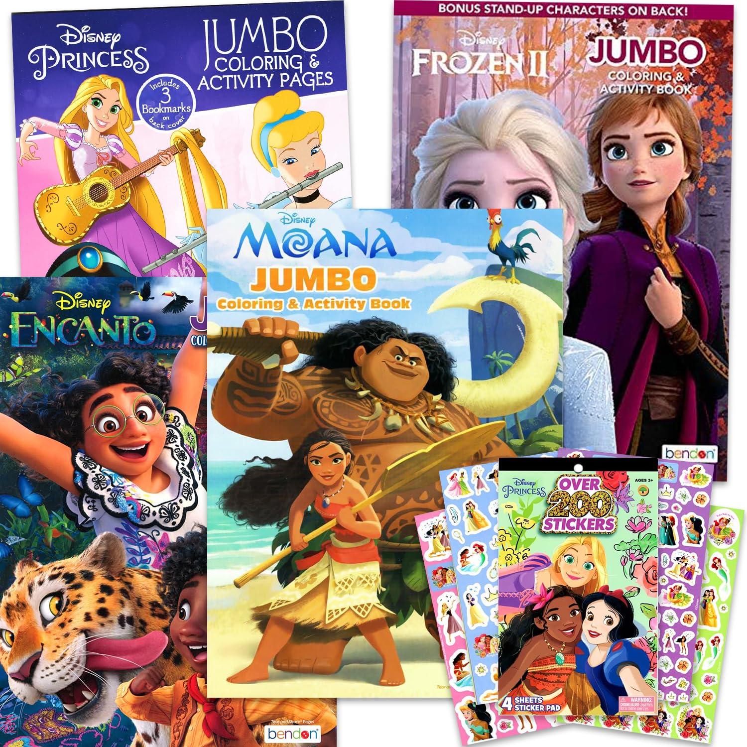 Set De Actividades Para Colorear Con La Princesa Disney Encanto Moana Frozen - Venta Internacional.