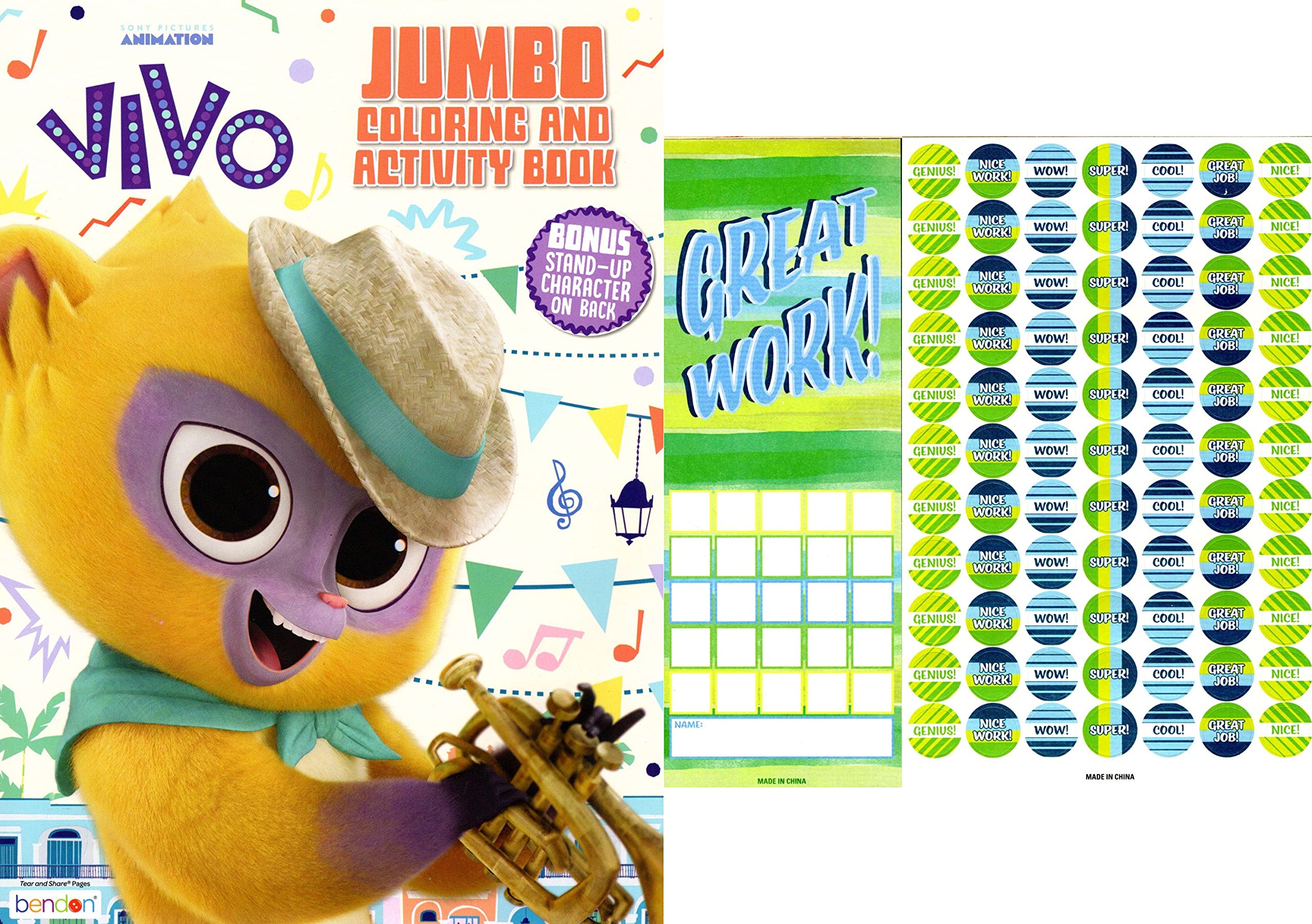 Libros Para Colorear Y Actividades Vivo Jumbo Con Pegatinas De Premios - Venta Internacional.