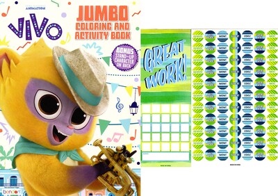 Foto 1 | Libros Para Colorear Y Actividades Vivo Jumbo Con Pegatinas De Premios - Venta Internacional.