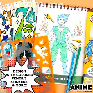 Foto 2 | Libro Para Colorear Hecho Por Mí, Artista De Anime Con Material De Arte Para Niños De 4 A 8 Años - Venta Internacional