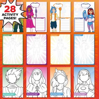 Foto 4 | Libro Para Colorear Hecho Por Mí, Artista De Anime Con Material De Arte Para Niños De 4 A 8 Años - Venta Internacional