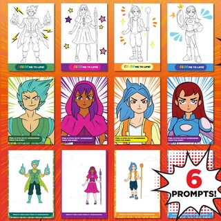 Foto 5 | Libro Para Colorear Hecho Por Mí, Artista De Anime Con Material De Arte Para Niños De 4 A 8 Años - Venta Internacional