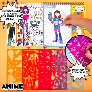 Foto 7 | Libro Para Colorear Hecho Por Mí, Artista De Anime Con Material De Arte Para Niños De 4 A 8 Años - Venta Internacional