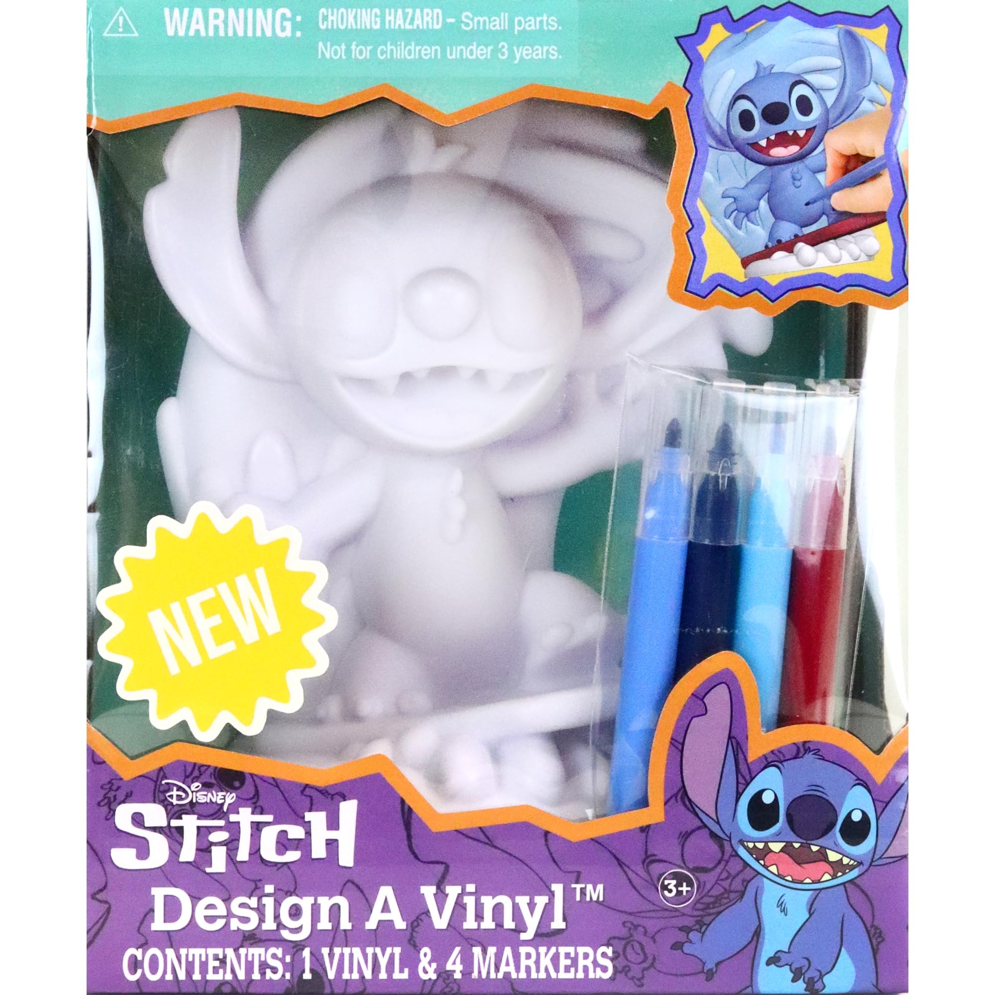 Set Creativo Tara Toys Stitch Design A De Vinilo Para Surf Con Rotuladores - Venta Internacional. $323