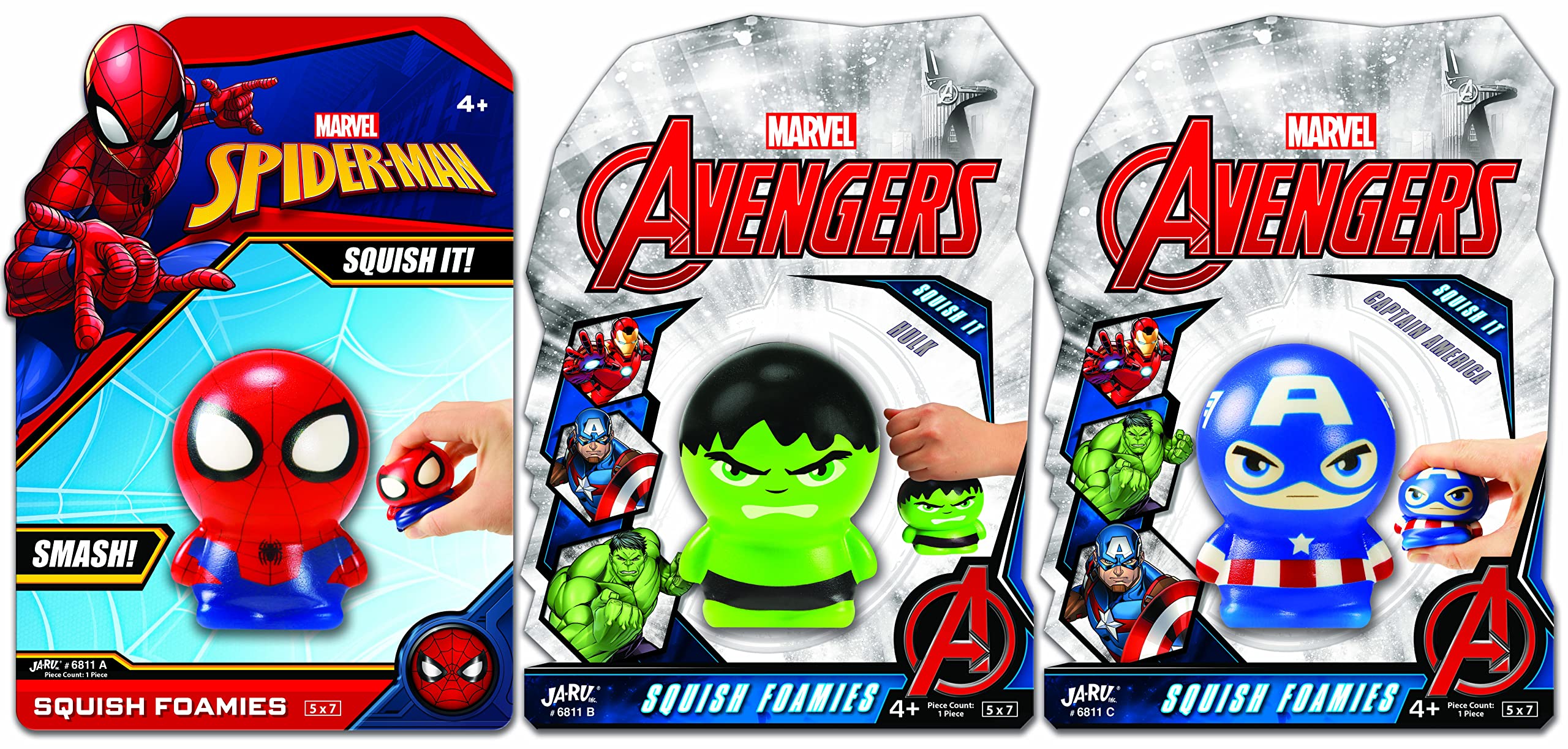 Foto 6 pulgar | Bolas De Espuma Ja-ru Marvel Avengers & Spiderman Para Niños (6) - Venta Internacional.