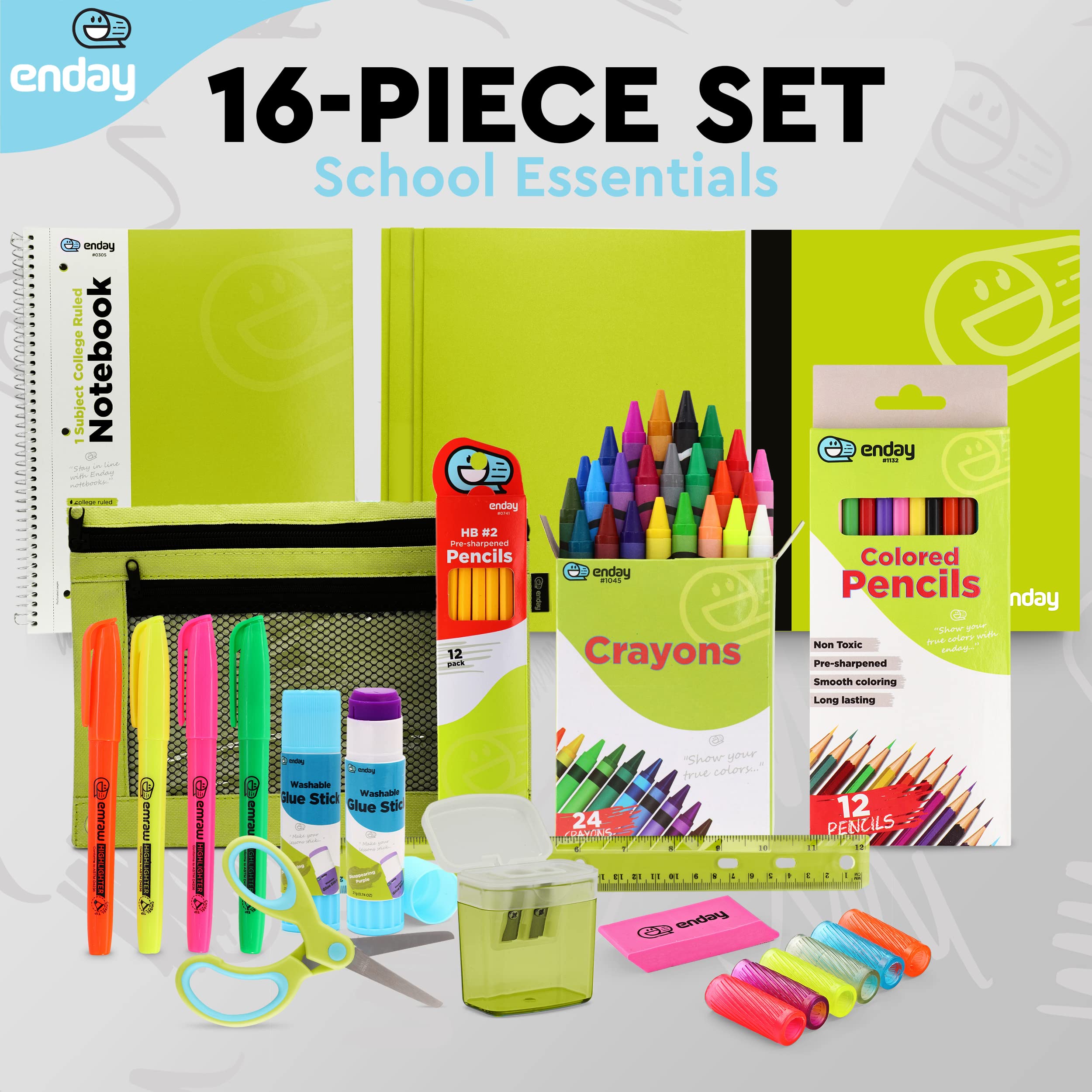 Foto 4 | Juego De Útiles Escolares Enday Back To School Para Niños K-5, 78 Piezas - Venta Internacional.
