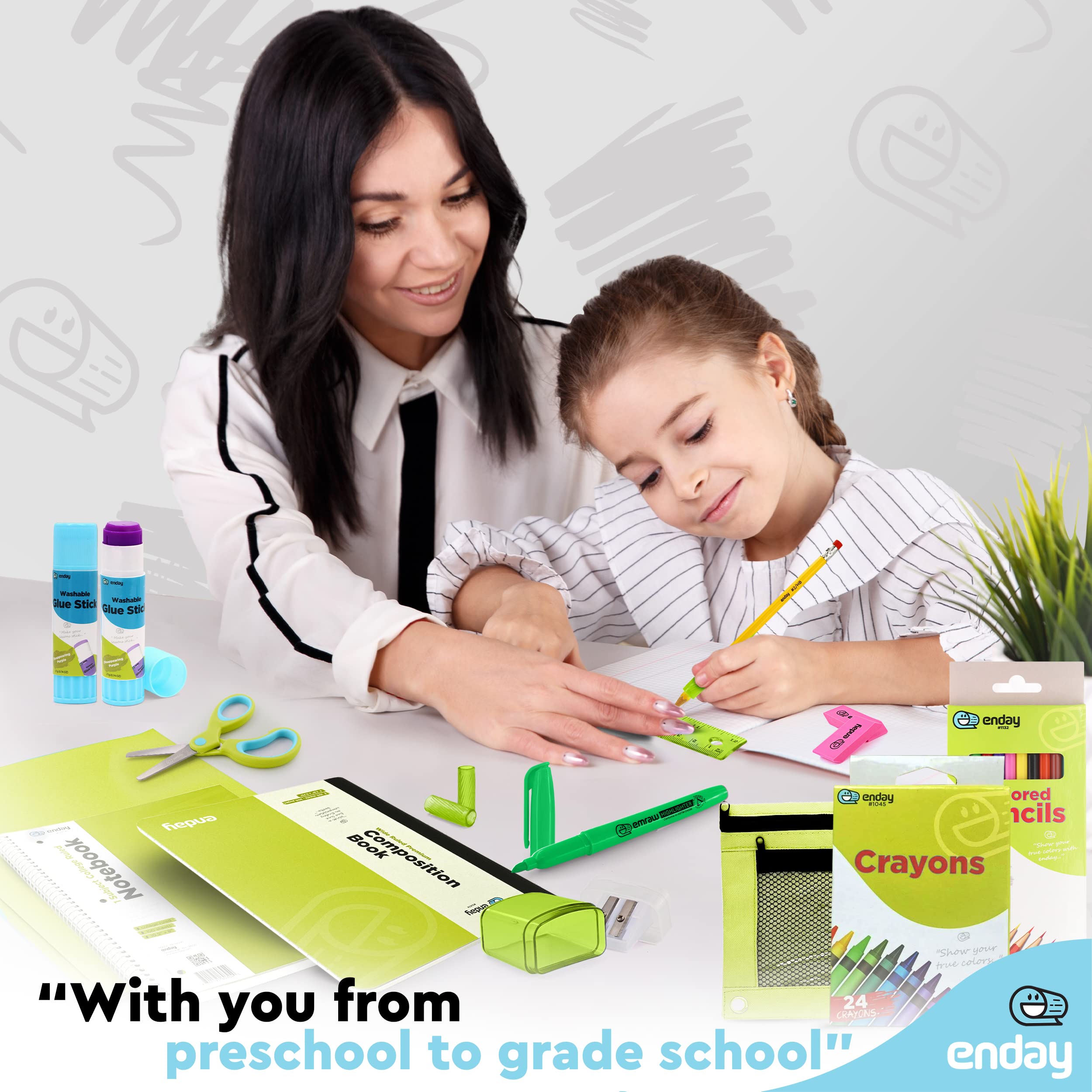 Foto 7 pulgar | Juego De Útiles Escolares Enday Back To School Para Niños K-5, 78 Piezas - Venta Internacional.