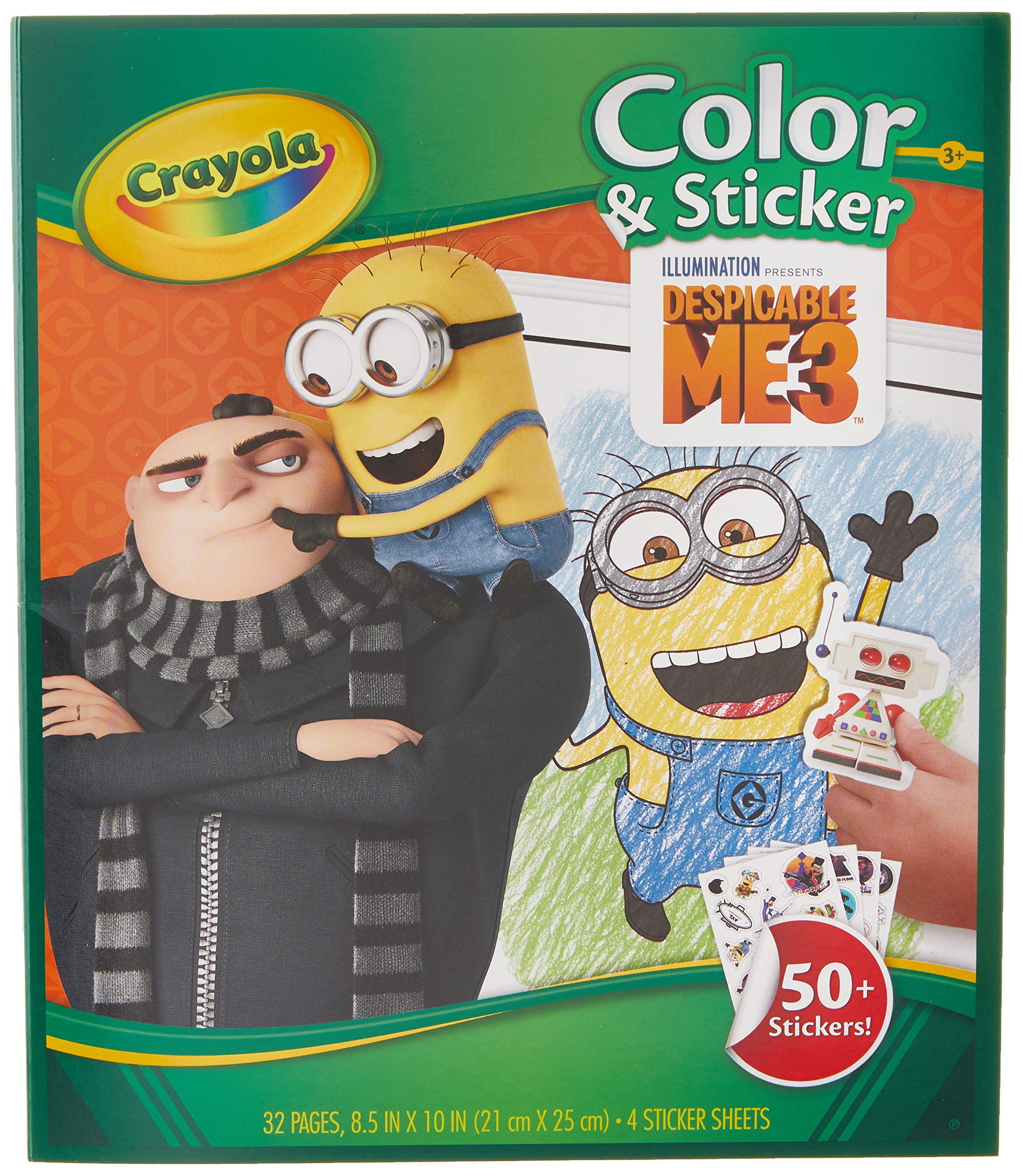 Foto 2 pulgar | Libro De Colores Y Pegatinas Crayola Despicable Me 3 Niños De 3 A 6 Años - Venta Internacional.