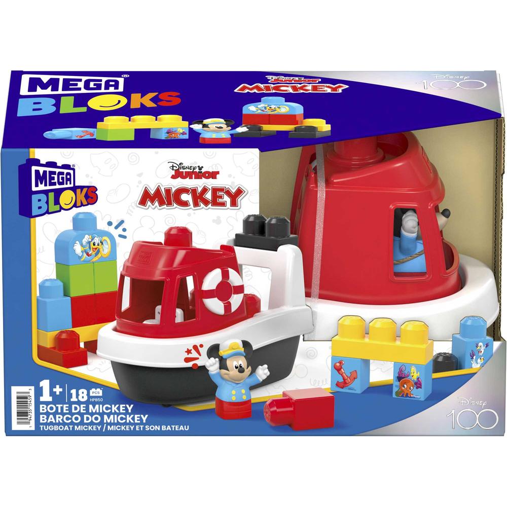 Foto 2 pulgar | Mega Bloks Disney: Juguete De Construccion Clasico Bote De Mickey