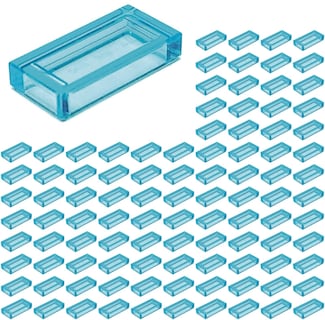 Foto 1 | Azulejos Lego Bulk Color Azul Claro Transparente 1 x 2 - 100 Piezas - Venta Internacional
