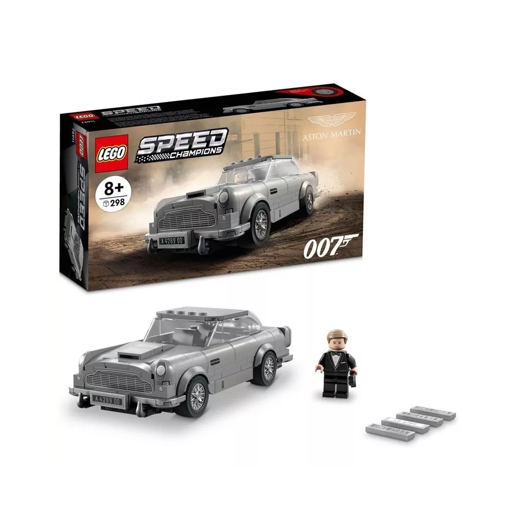 Foto 3 pulgar | Kit Lego Champions 007 Aston Martin Db5 298 Piezas Gris