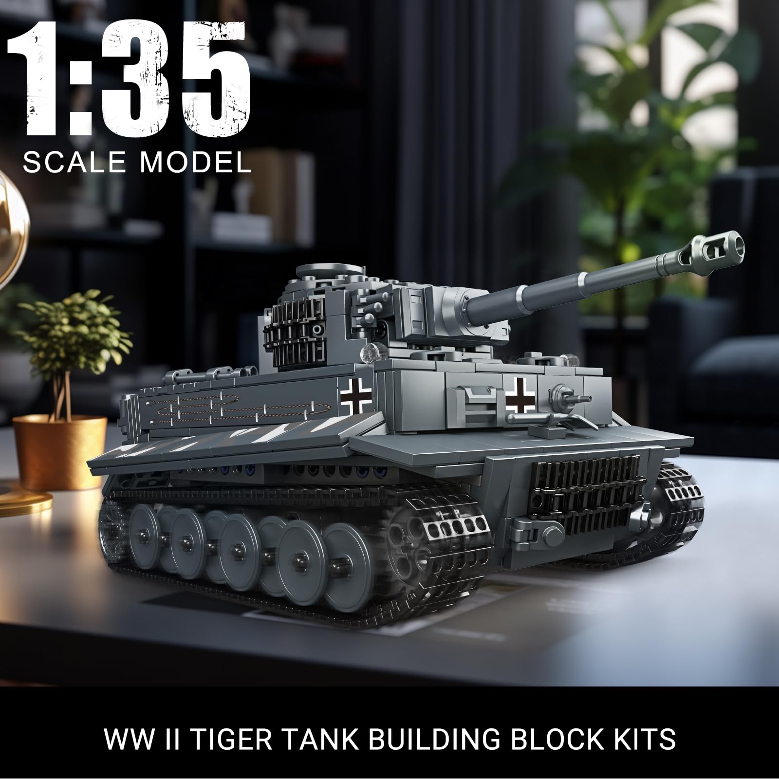 Foto 3 pulgar | Set de Bloques de Construcción Mould King Moc Tiger Tank con Mando a Distancia - Venta Internacional