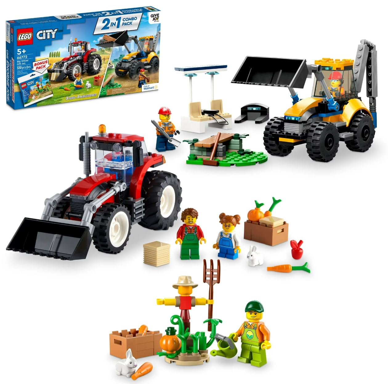 Foto 2 pulgar | Lego City Big Wheel 66772 con Tractor 2 en 1 - Venta Internacional