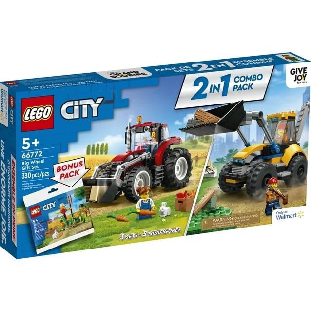 Foto 3 pulgar | Lego City Big Wheel 66772 con Tractor 2 en 1 - Venta Internacional