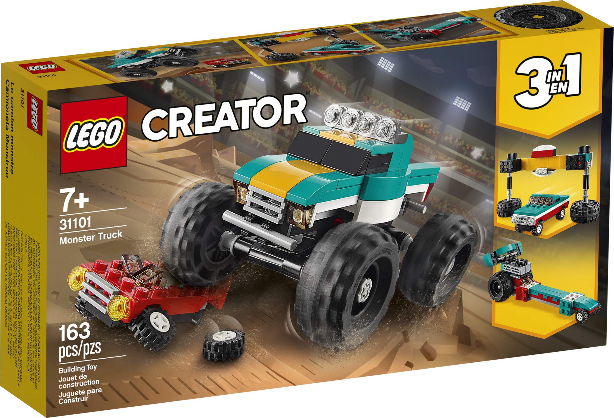 Foto 5 pulgar | Lego Creator 3 en 1 Monster Truck 31101 para Niños - Venta Internacional