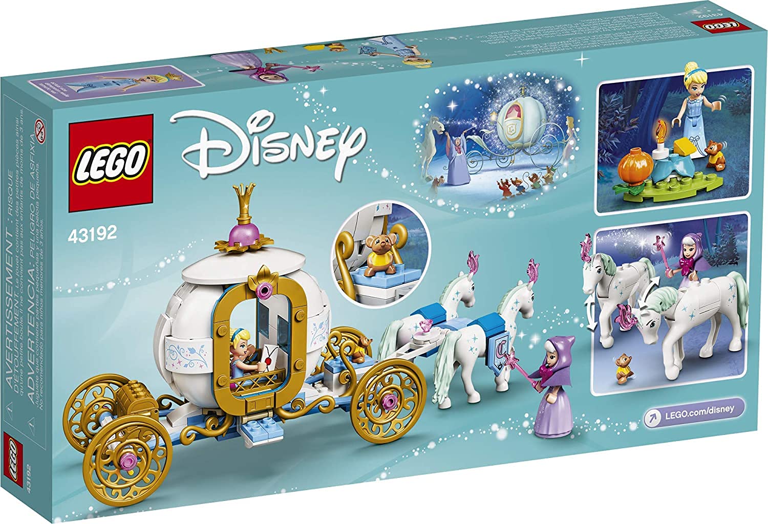 Foto 3 pulgar | Lego Disney Cinderella's Royal Carriage 43192 - Venta Internacional