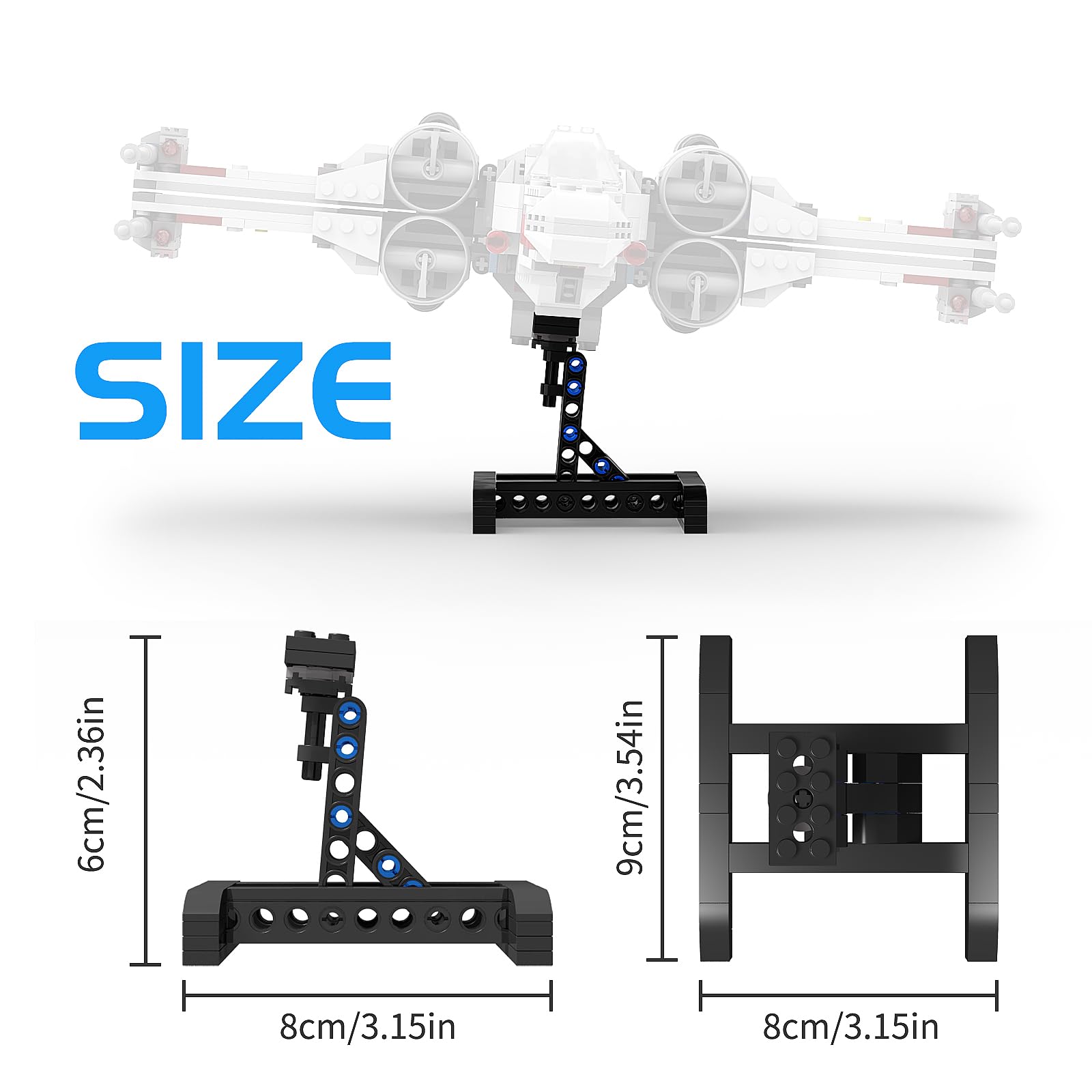 Foto 6 pulgar | Soporte de Exhibición para Lego X-Wing Fighter 75301 y Mando N-1 - Paquete de 2 - Venta Internacional