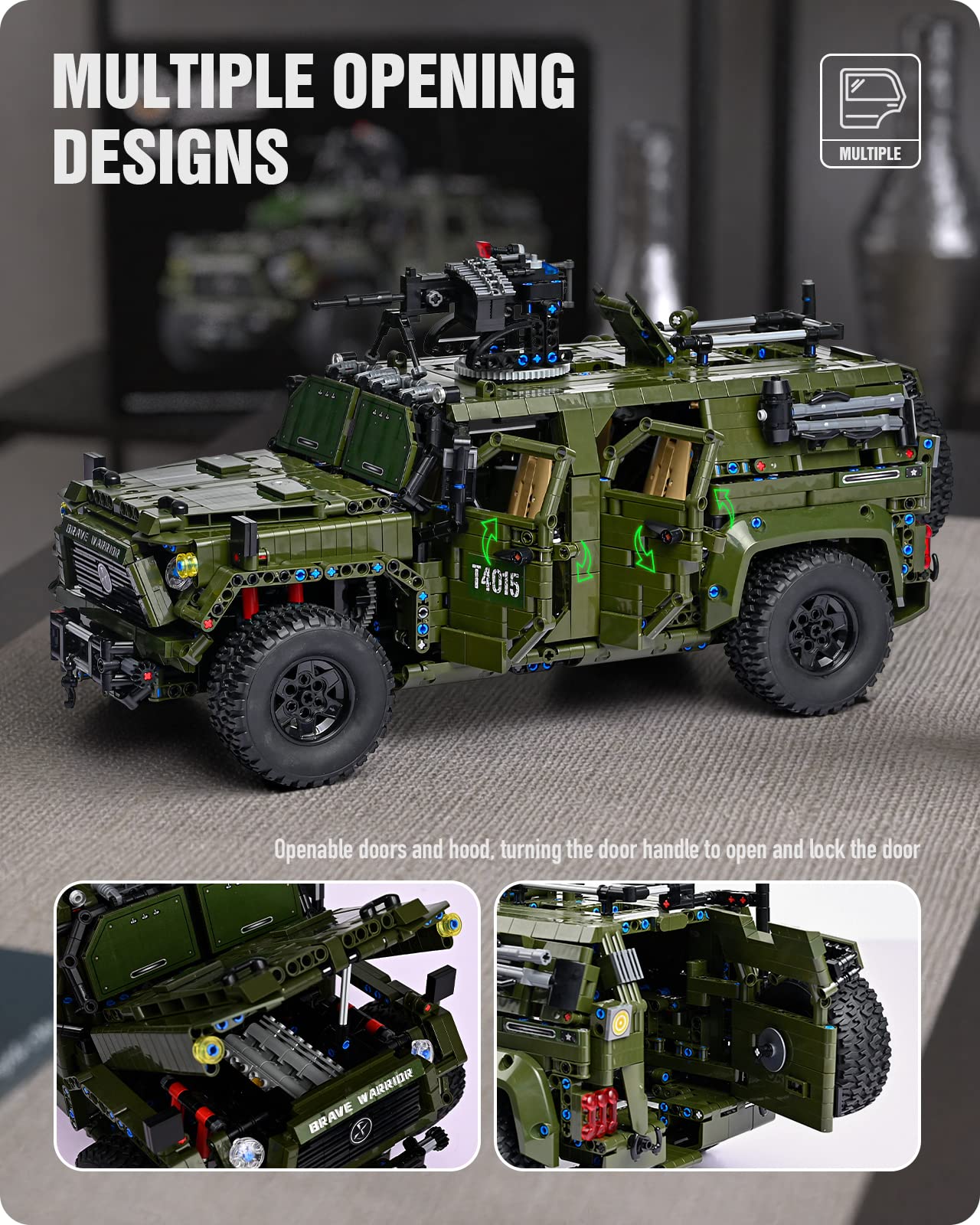 Foto 3 | Kit de Construcción Nifeliz Warrior para Coche Militar 3,175 Piezas - Venta Internacional