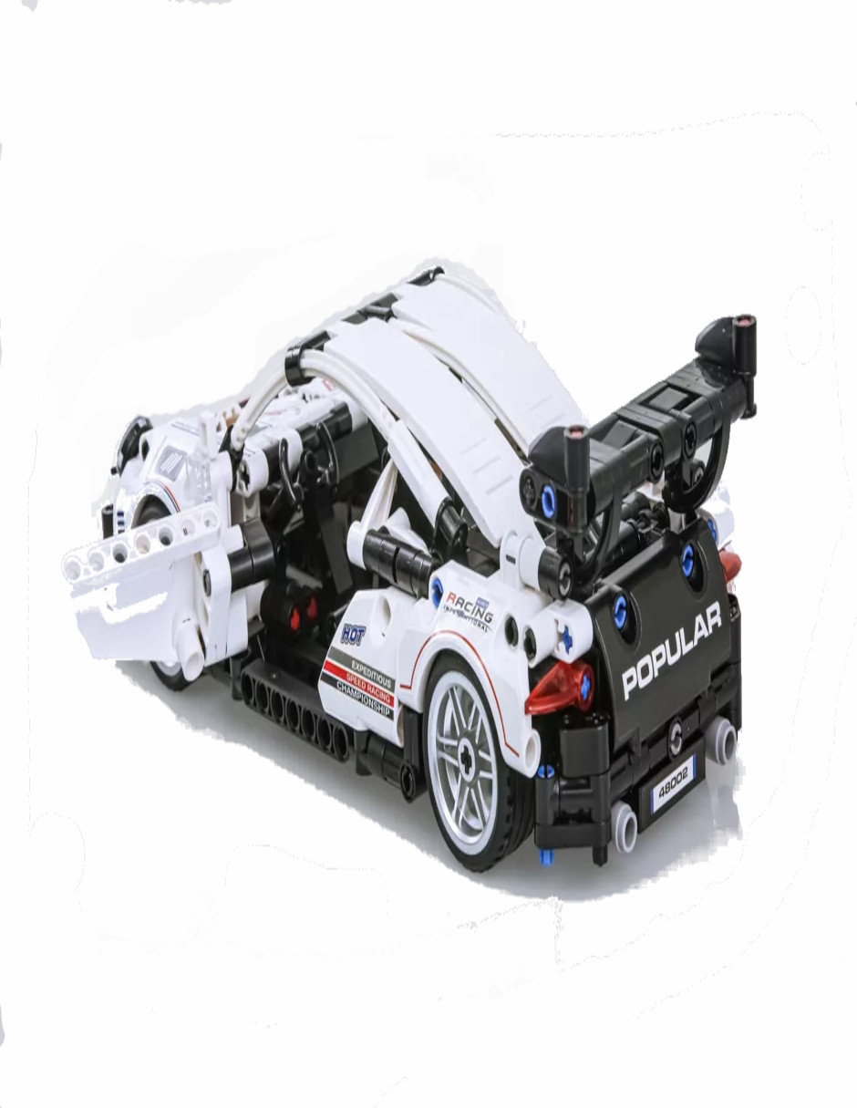Foto 4 pulgar | Juguetes Arte Manualidades Construccion Bloque Porsche Blanco + Termo De Regalo Güish