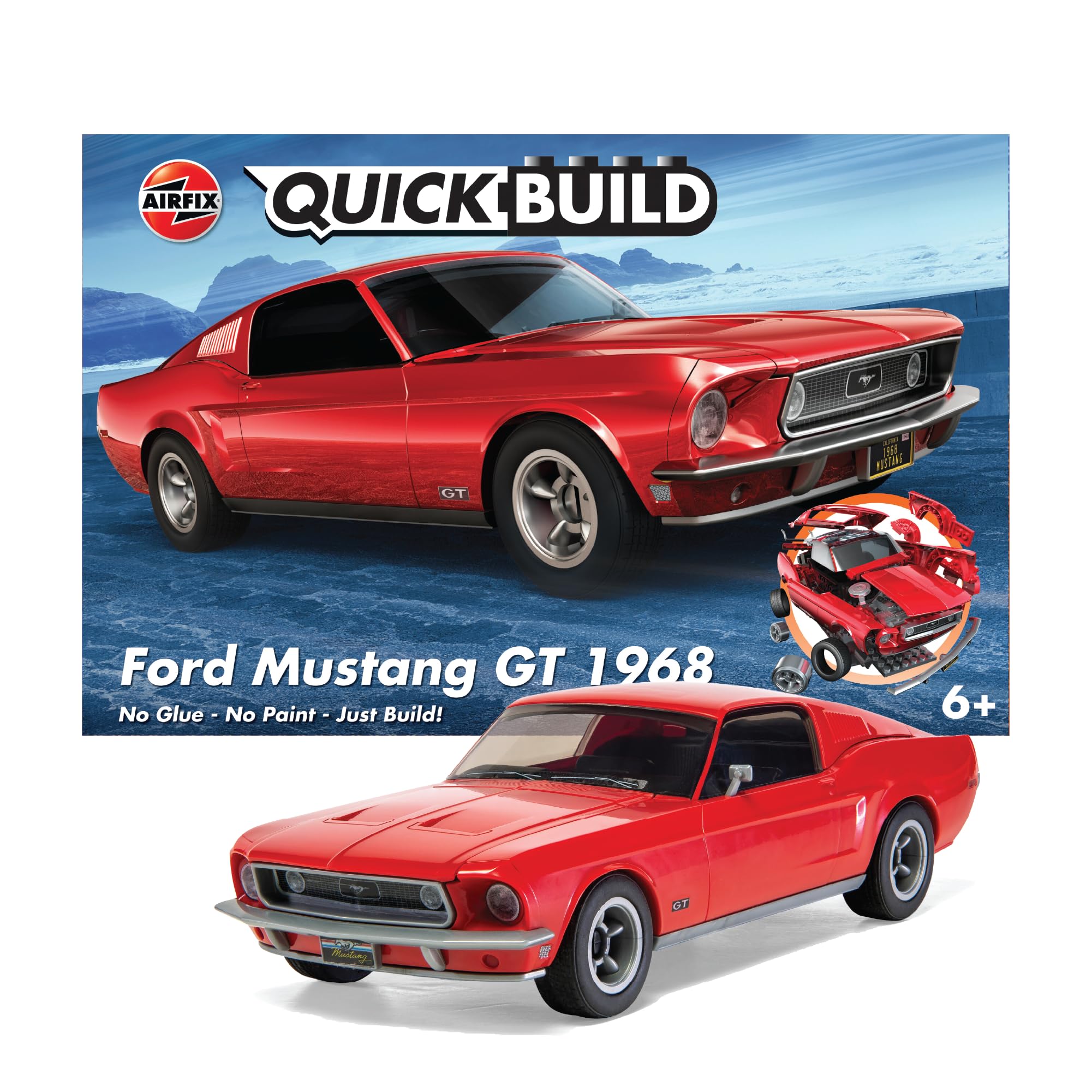 Foto 1 | Kit De Maquetas Airfix Quickbuild Para Ford Mustang Gt 1968, 45 Unidades - Venta Internacional.