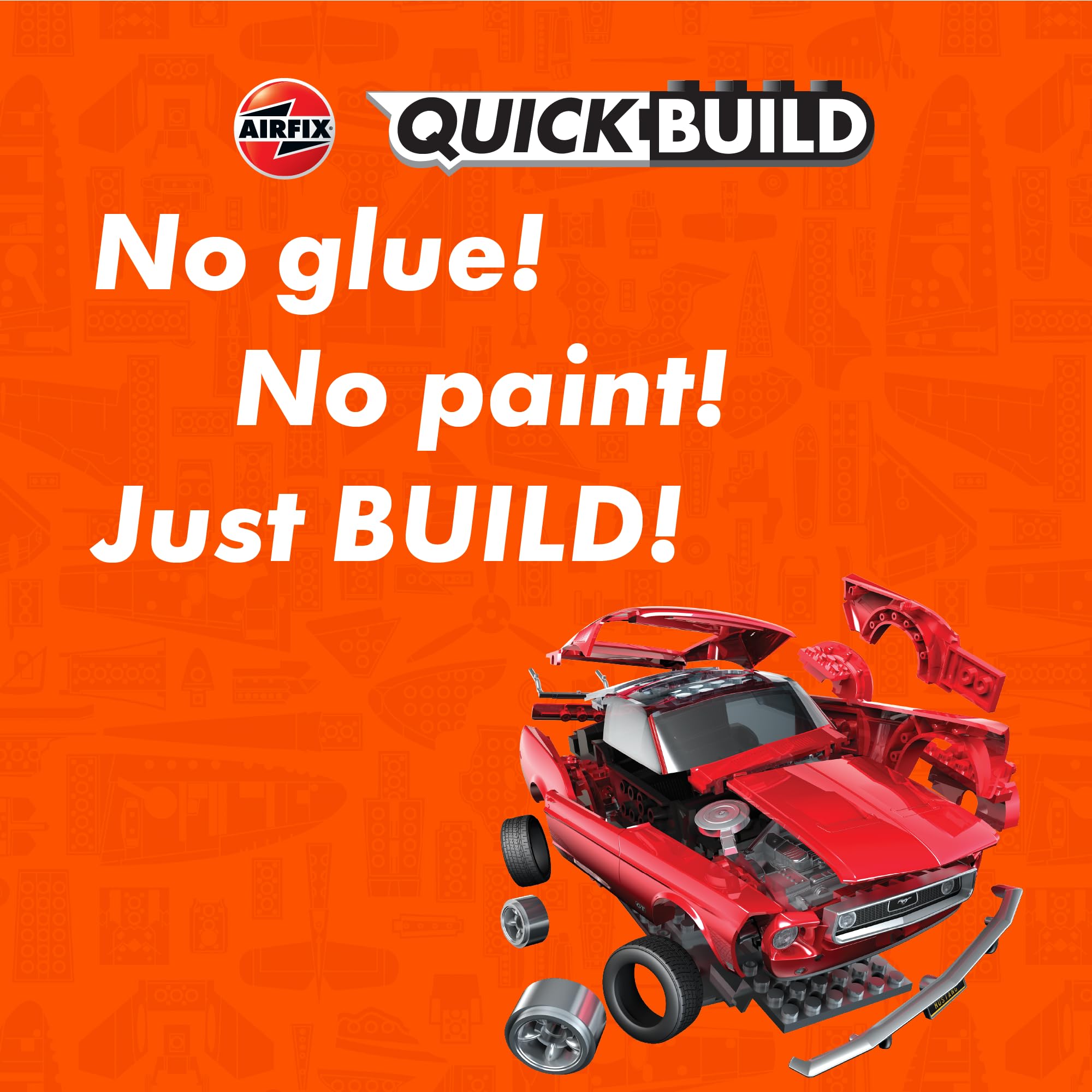 Foto 2 | Kit De Maquetas Airfix Quickbuild Para Ford Mustang Gt 1968, 45 Unidades - Venta Internacional.
