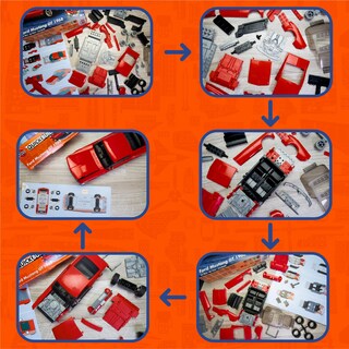 Foto 3 | Kit De Maquetas Airfix Quickbuild Para Ford Mustang Gt 1968, 45 Unidades - Venta Internacional.