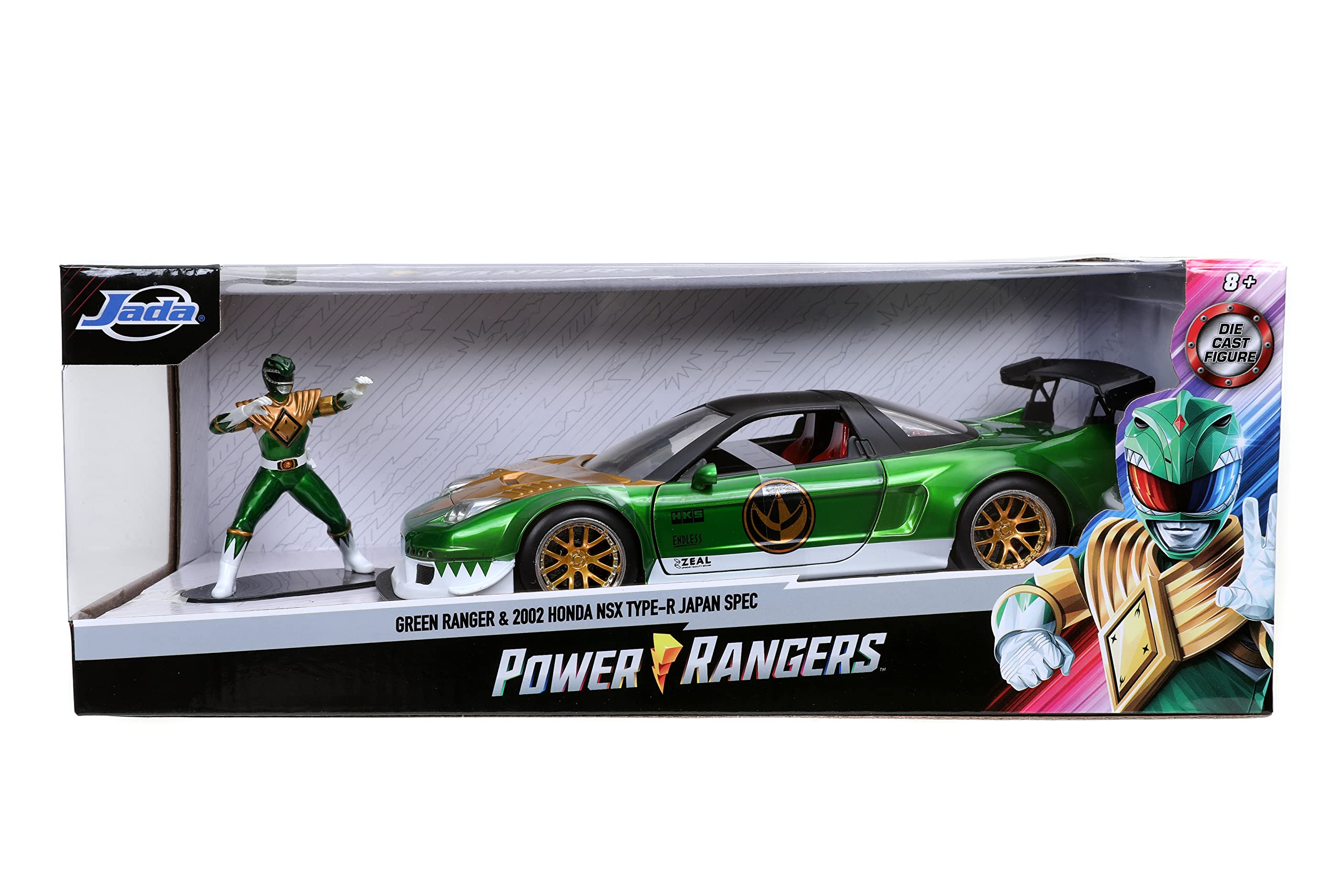 Foto 2 | Figura Del Honda Nsx 2002 Diecast Car Jada 1:24 Con Green Ranger - Venta Internacional.