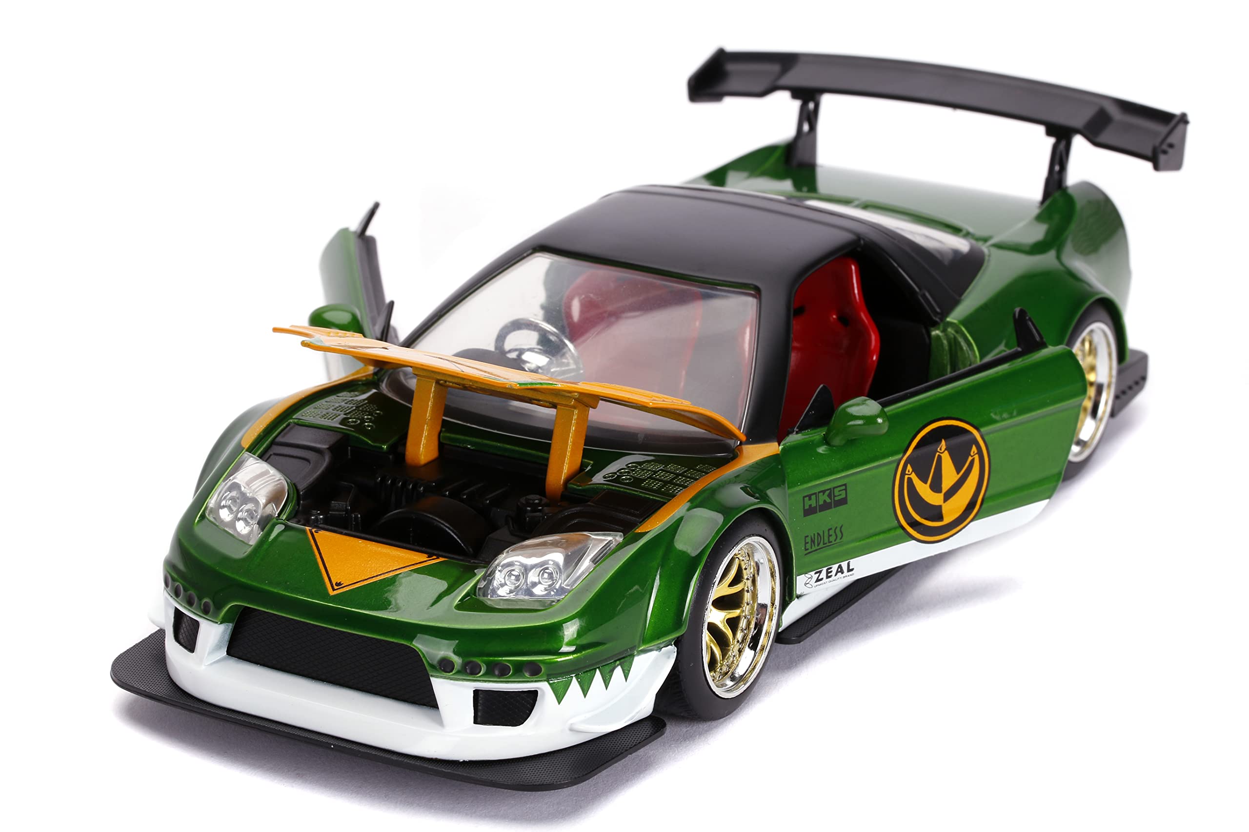 Foto 8 pulgar | Figura Del Honda Nsx 2002 Diecast Car Jada 1:24 Con Green Ranger - Venta Internacional.
