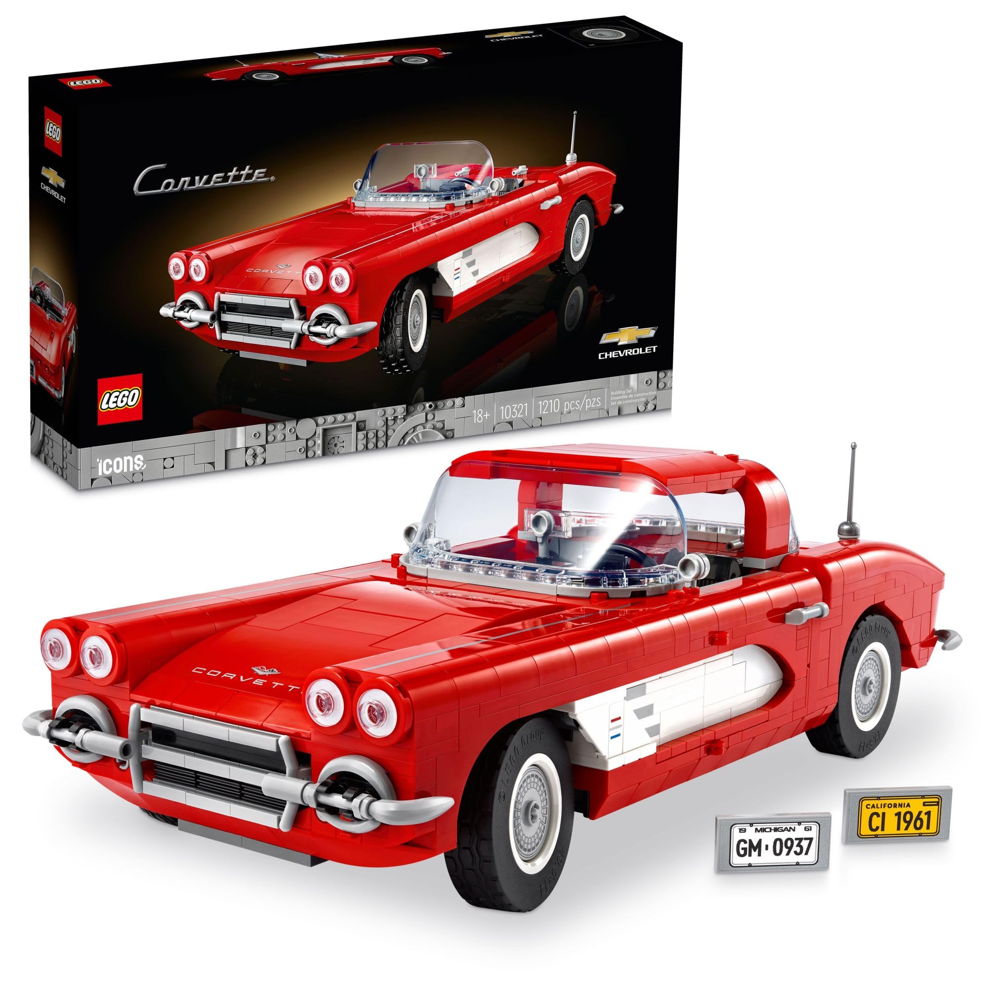 Foto 1 | Kit De Construcción Lego Icons Corvette Classic Car 10321 - Venta Internacional.