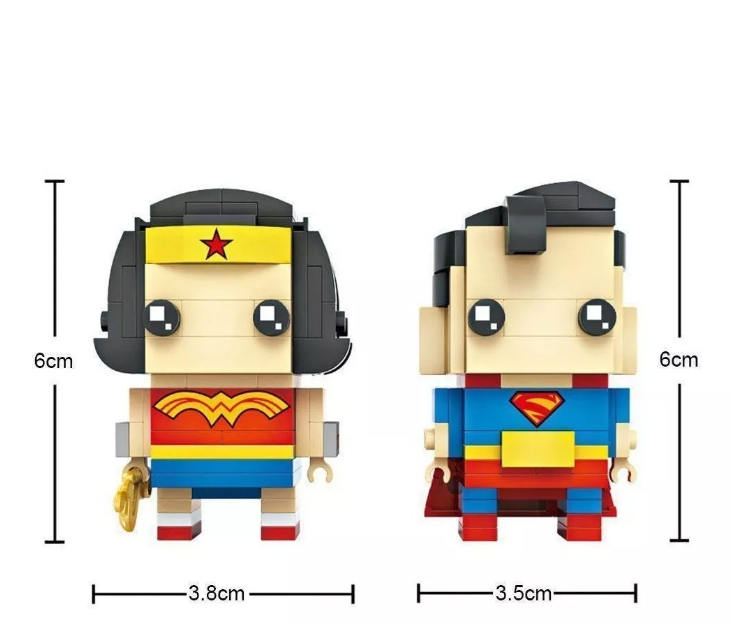 Foto 3 pulgar | Set de Miniblocks de Superman y Wonder Woman con 268 ladrillos y 2 modelos posables de 6 cm