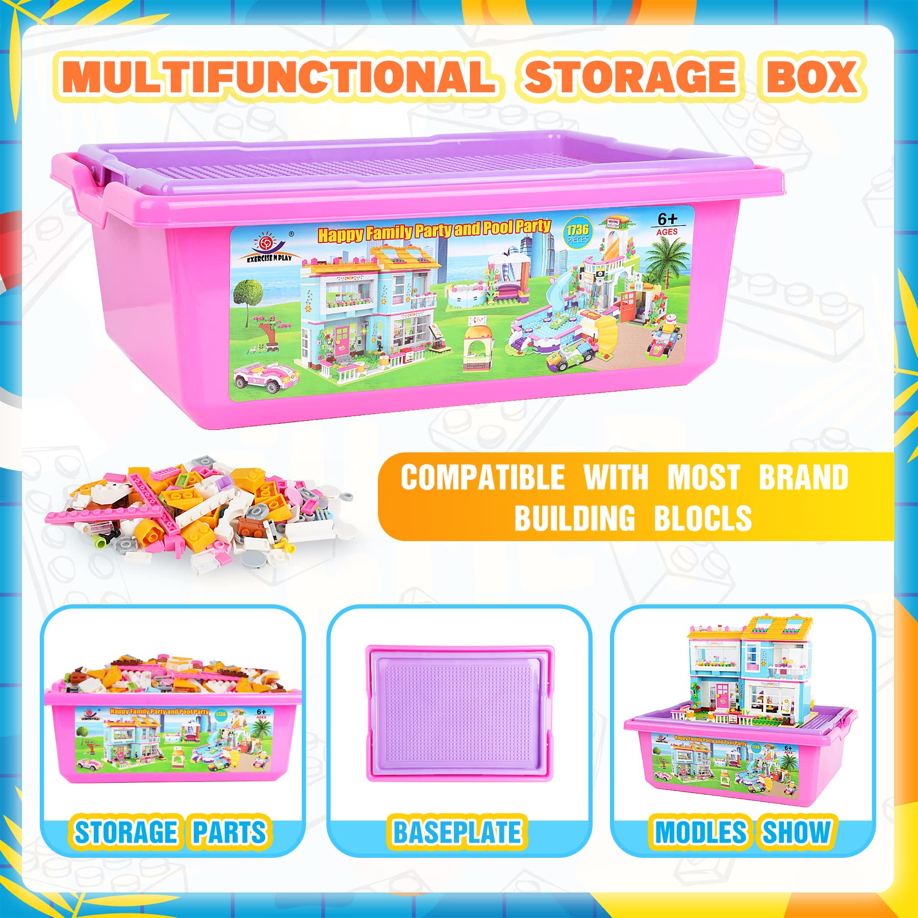 Foto 6 | Kit de Construcción EP Exercise N Play Friends Multicolor 1736 Piezas - Venta Internacional